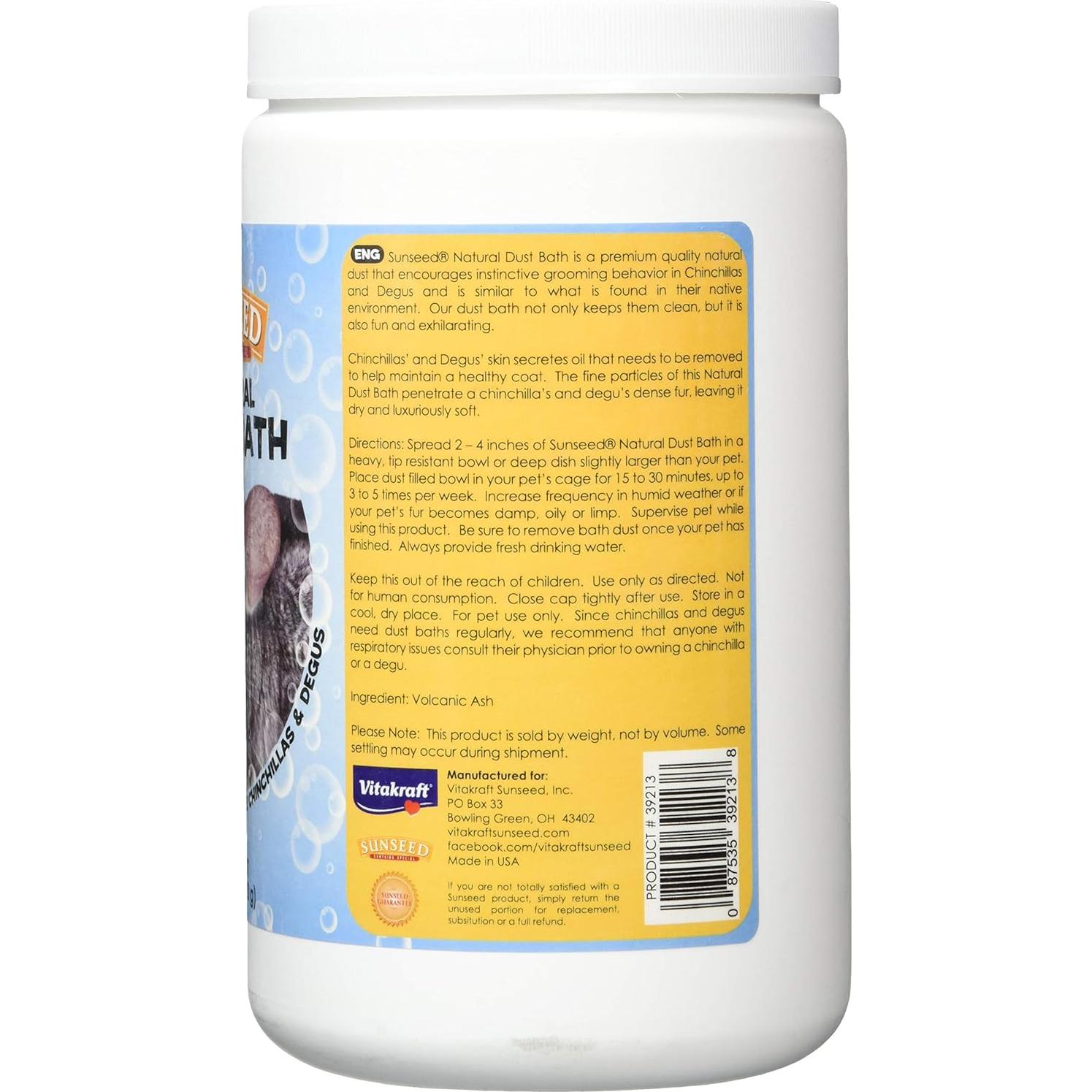 Polvo de Baño Nube Azul Sun Seed 850g para Chinchillas