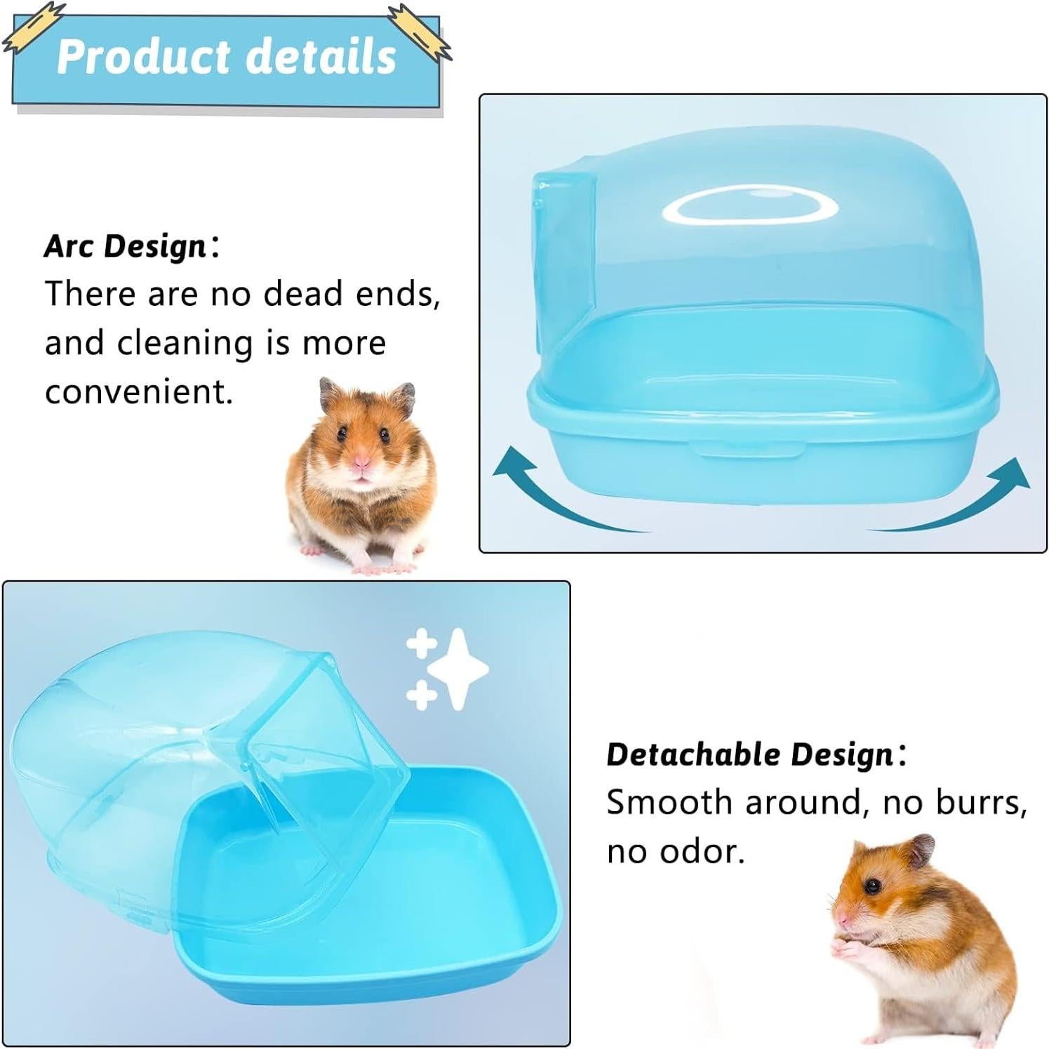 Baño de Arena para Hámster Hamiledyi 23.9x17x17 cm