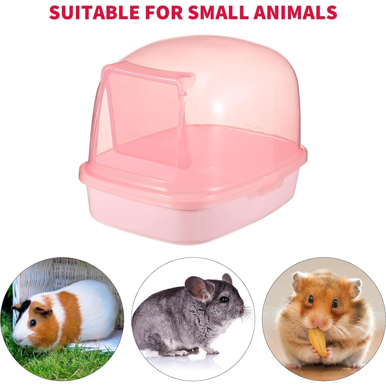 Baño Seco para Hámster Kisangel 9x6cm Plástico Rosa