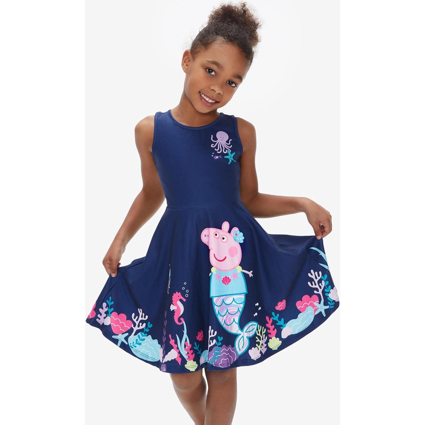 Vestido sin mangas Peppa Pig para niñas 4-5T azul