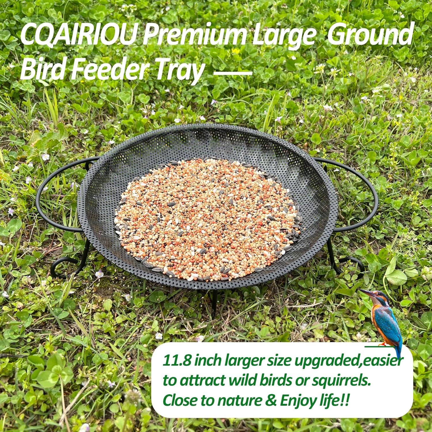 Bandeja Grande para Comedero de Aves CQAIRIOU 30 cm Acero Inoxidable