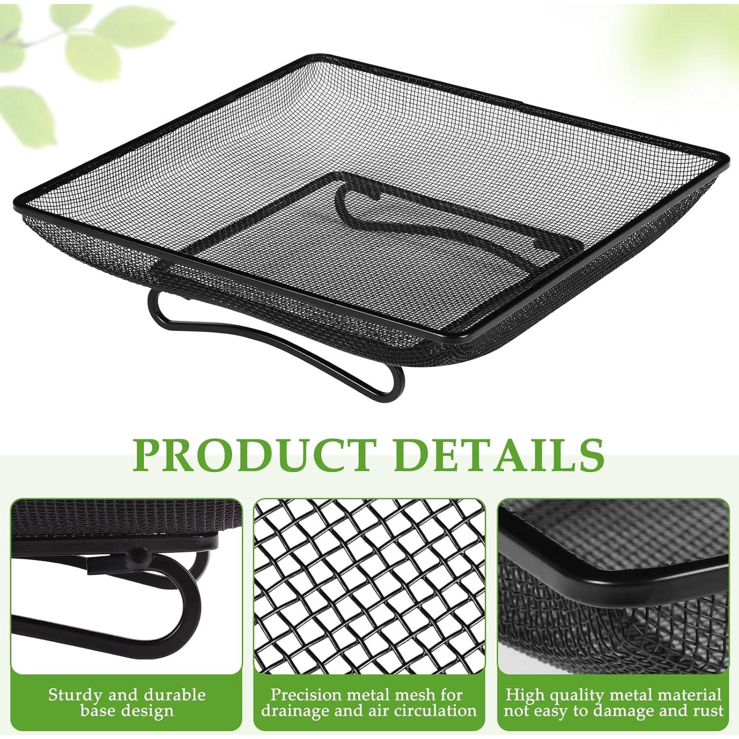 Bandeja Alimentador de Aves MIXXIDEA 28x28 cm Metal Duradero