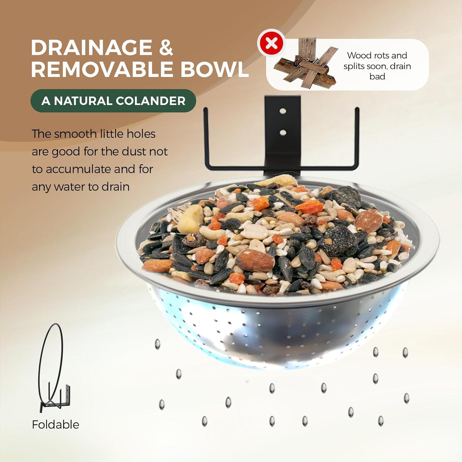 Alimentador para Ardillas Ofasixx de Metal 21.6 cm con Picos