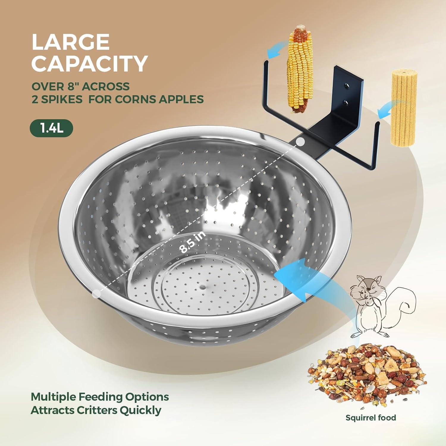 Alimentador para Ardillas Ofasixx de Metal 21.6 cm con Picos