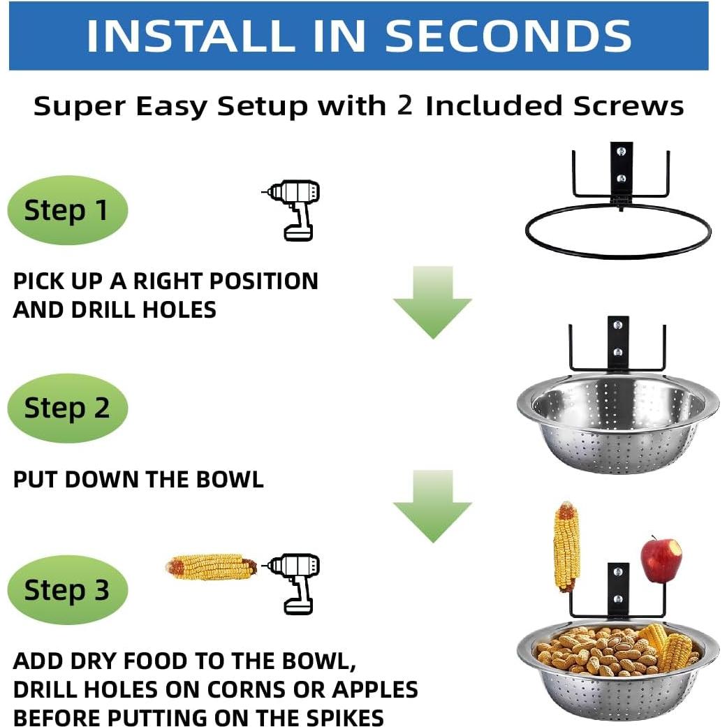 Alimentador para Ardillas Ofasixx de Metal 21.6 cm con Picos