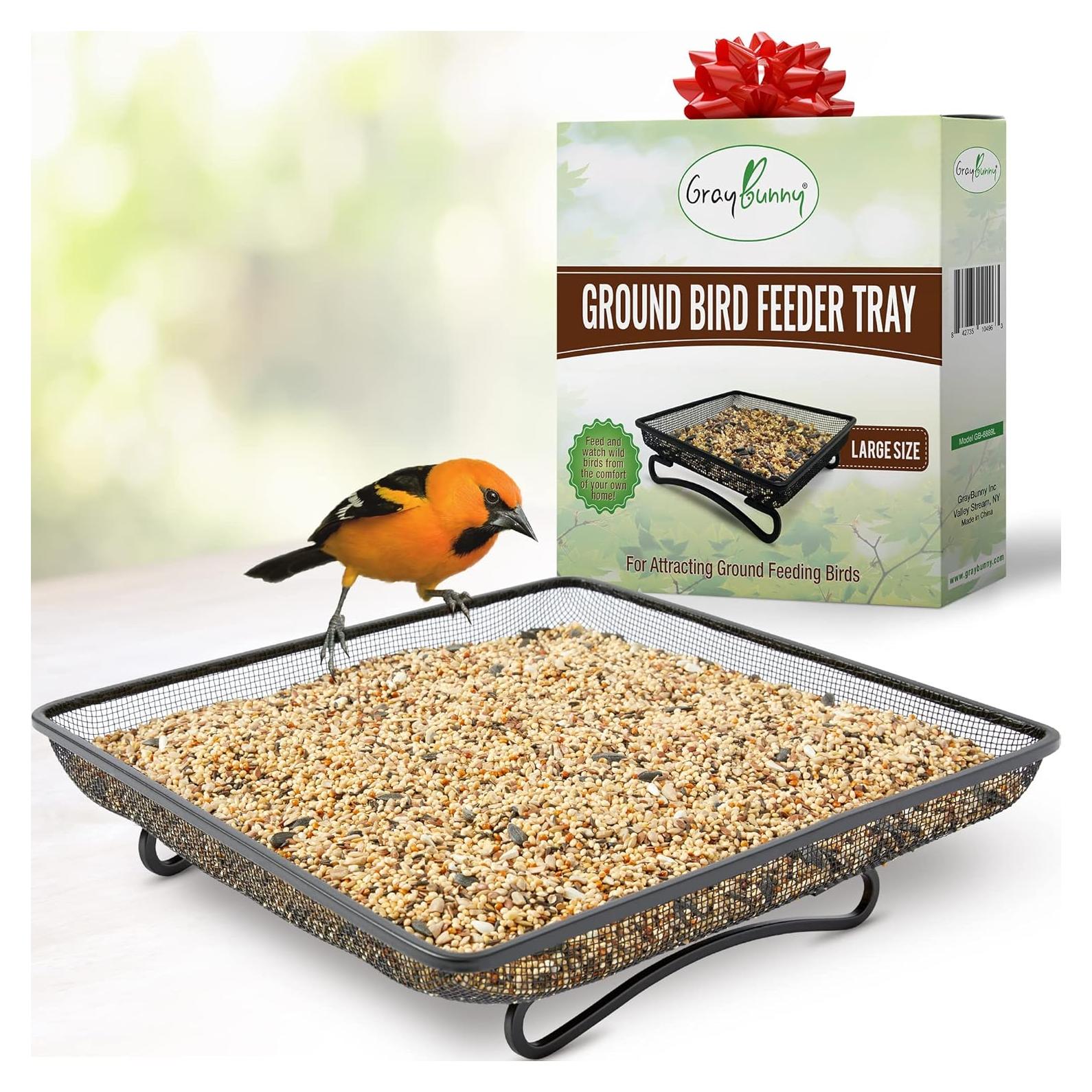 Bandeja Alimentadora de Aves Gray Bunny 27.3x27.3 cm Metal