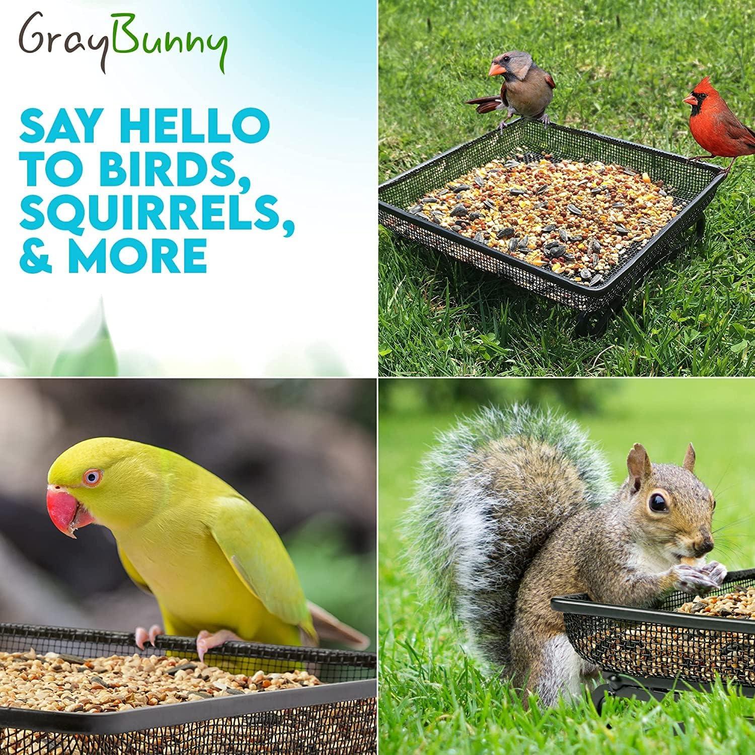 Bandeja Alimentadora de Aves Gray Bunny 27.3x27.3 cm Metal