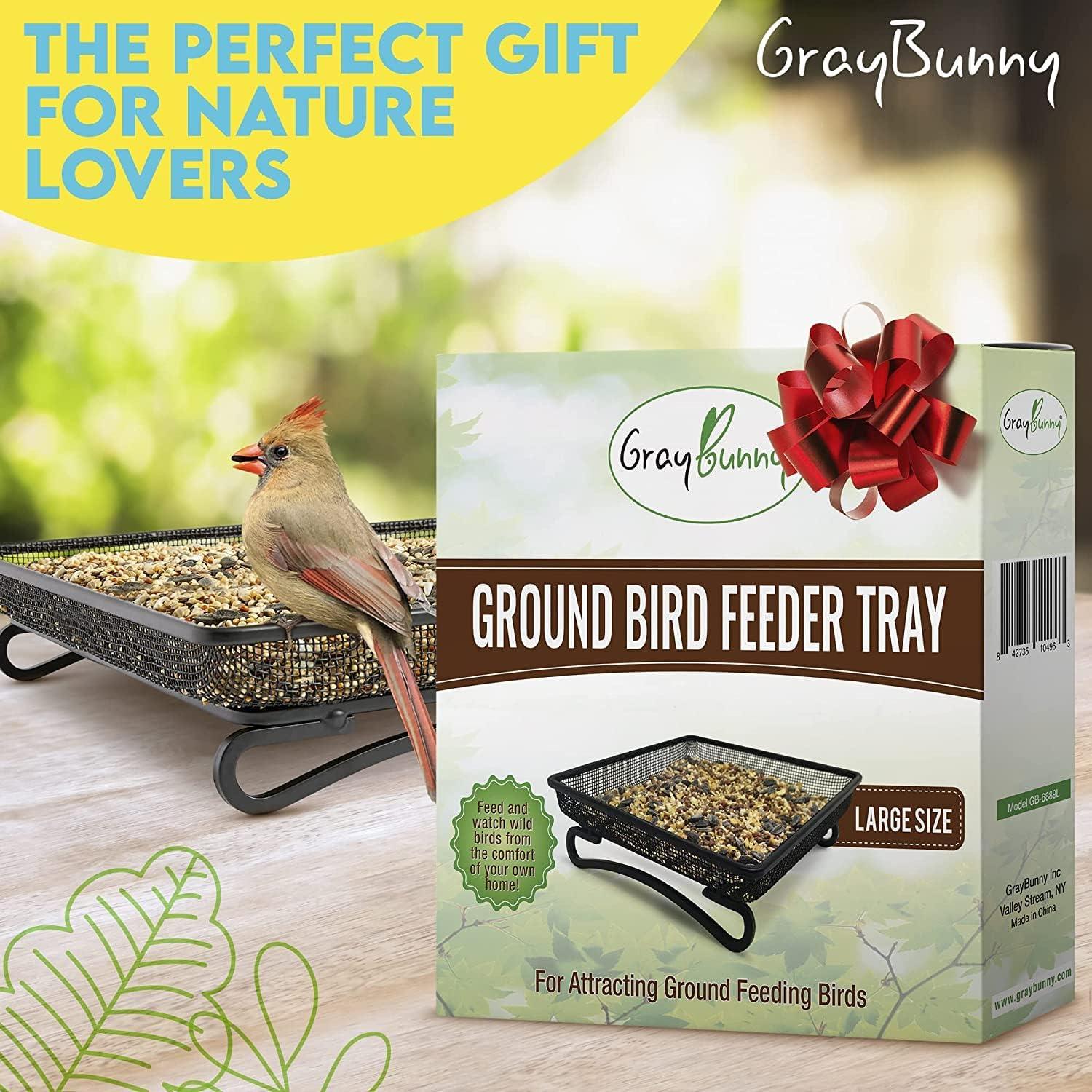 Bandeja Alimentadora de Aves Gray Bunny 27.3x27.3 cm Metal