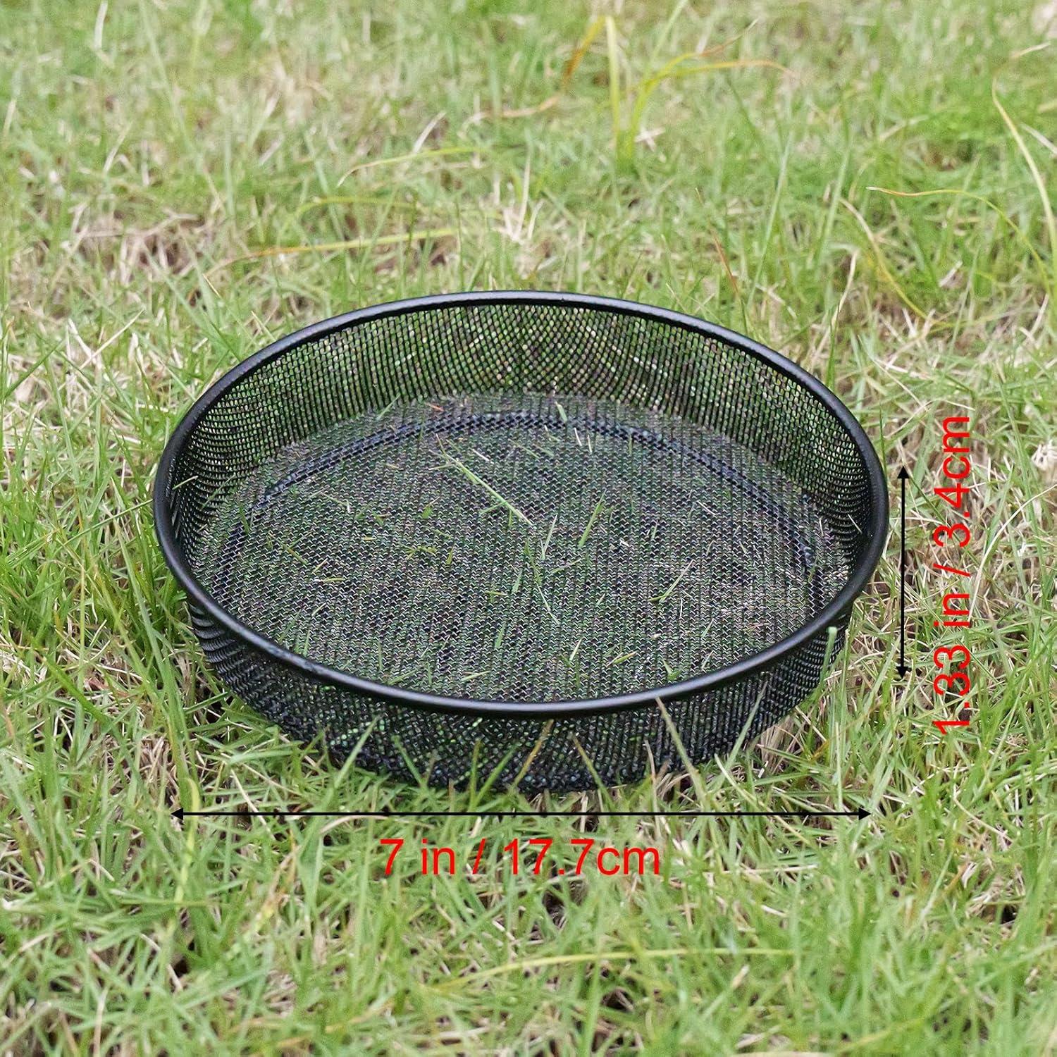 Bandejas de Comederos Redondas Yojanner 2 Pcs Metal 17.5 cm