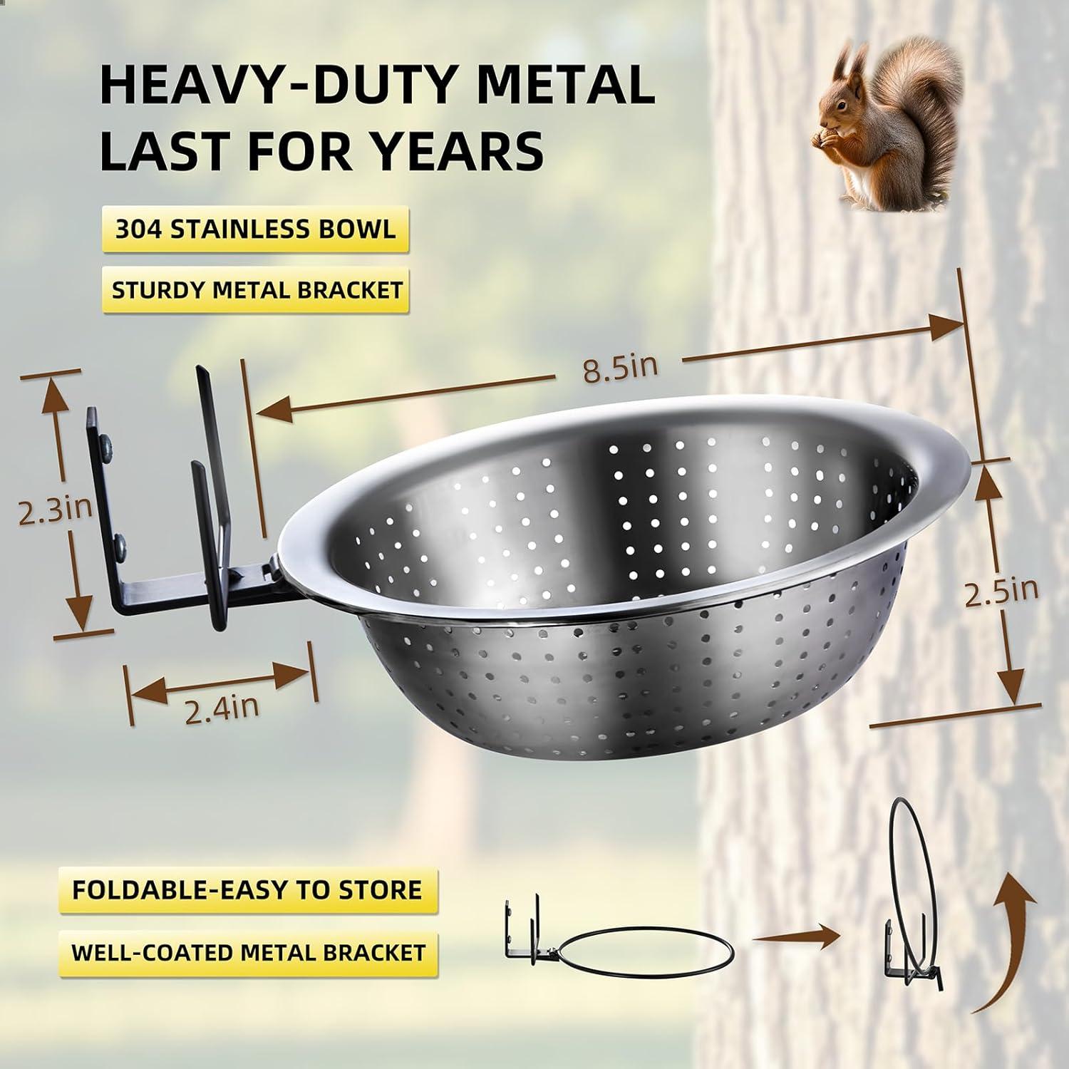 Comedero para Ardillas Hanyinails Acero Inoxidable 21.6 cm