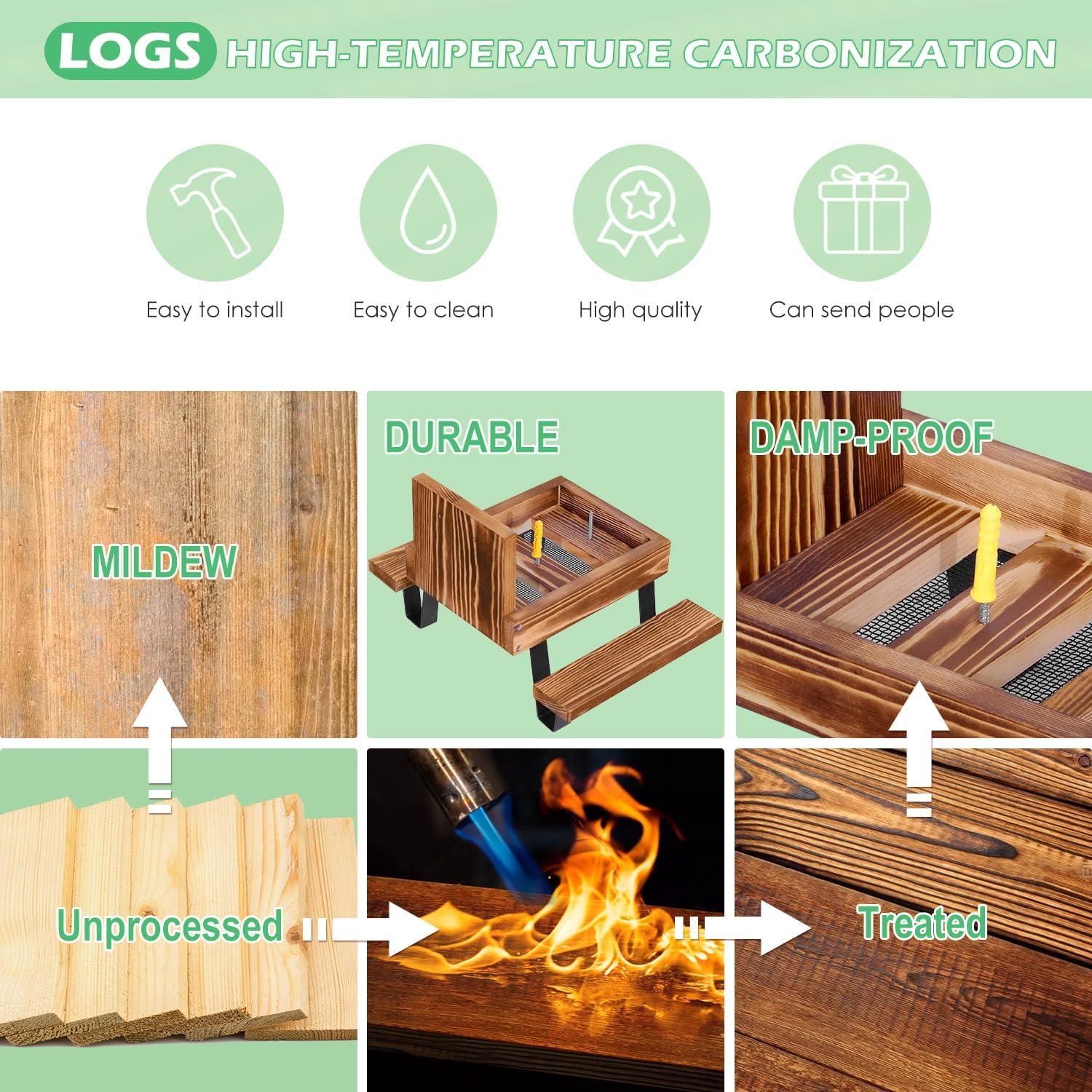 Alimentador de Ardillas MIXXIDEA de Madera 30x20x37 cm