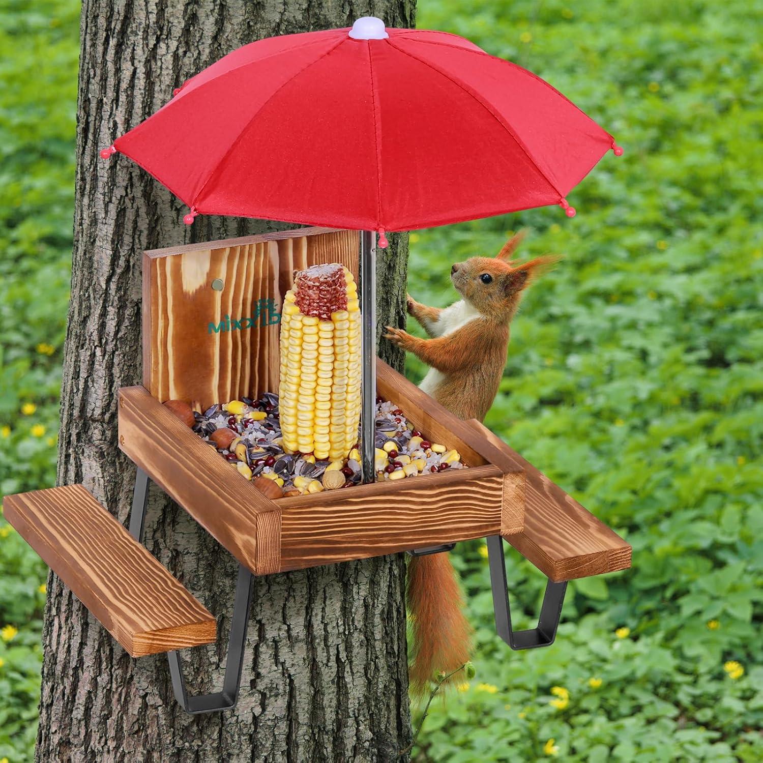 Alimentador de Ardillas MIXXIDEA de Madera 30x20x37 cm