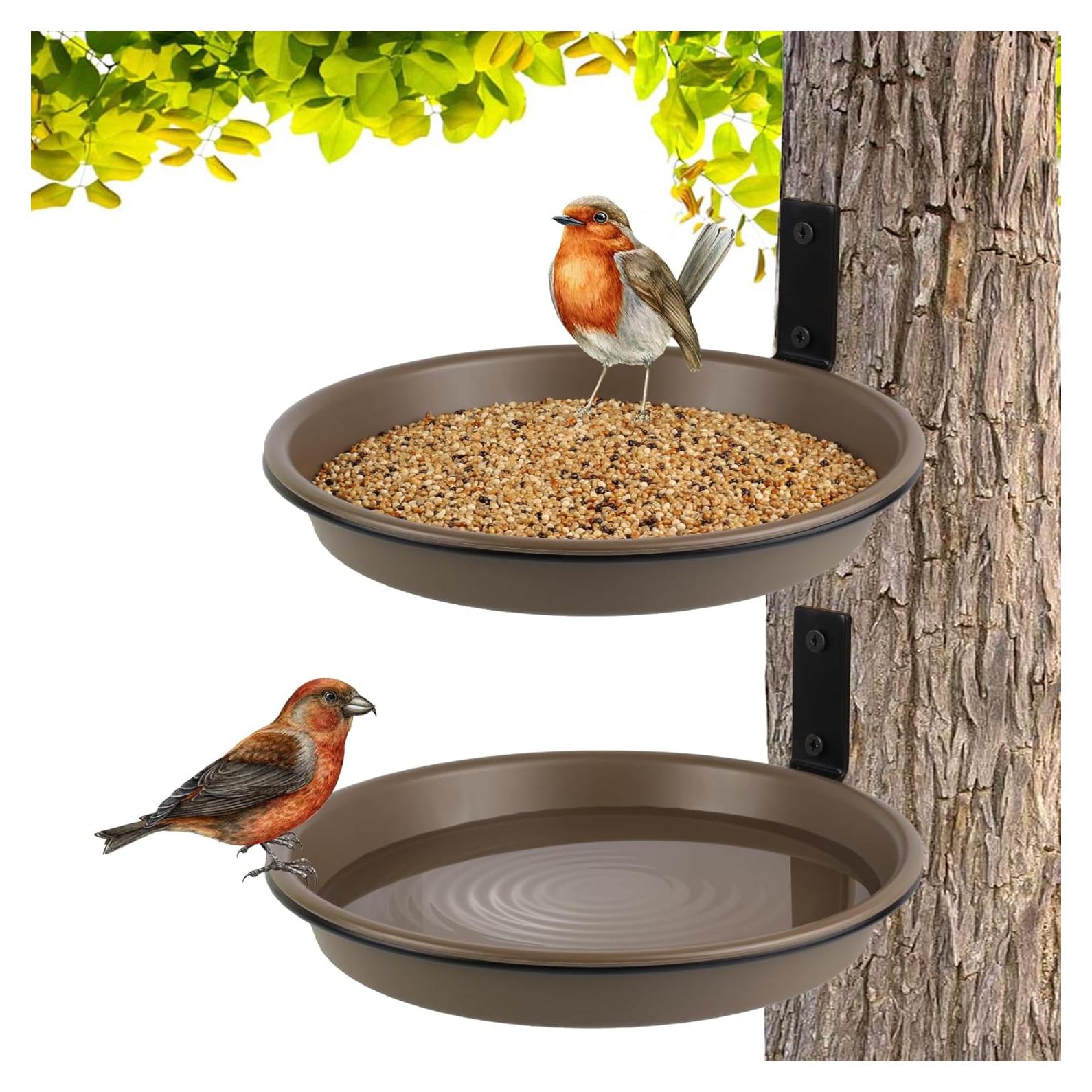 Paquete de 2 bandejas para aves FAHAWEL 21.3 cm plástico