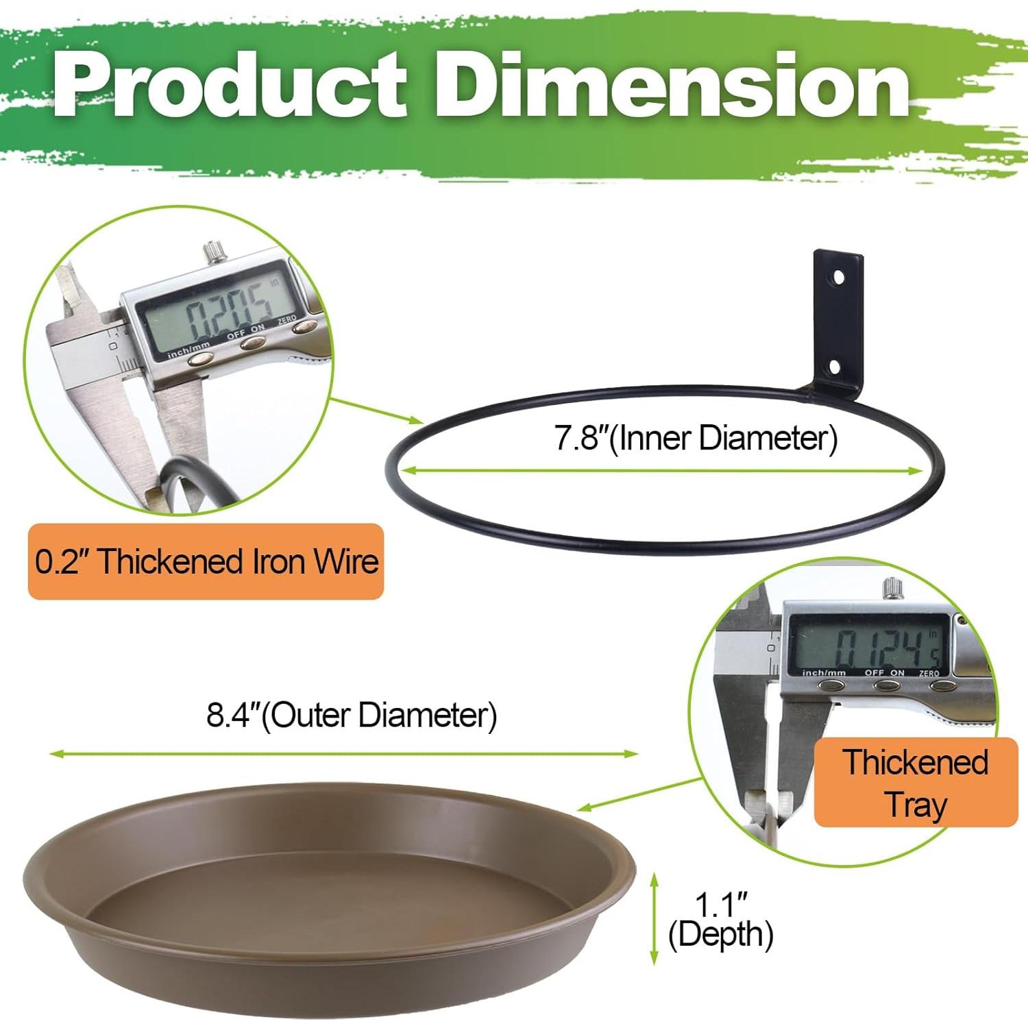 Paquete de 2 bandejas para aves FAHAWEL 21.3 cm plástico
