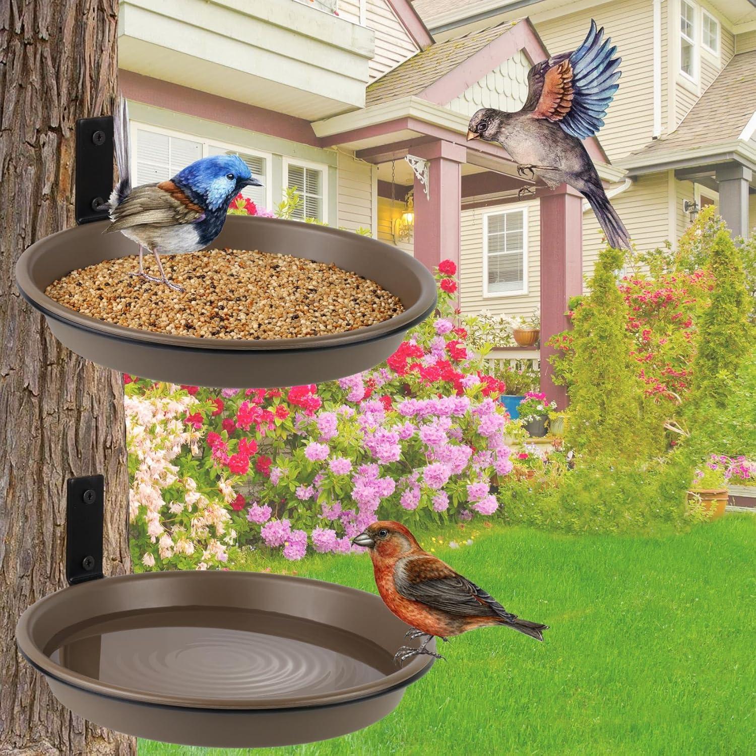 Paquete de 2 bandejas para aves FAHAWEL 21.3 cm plástico