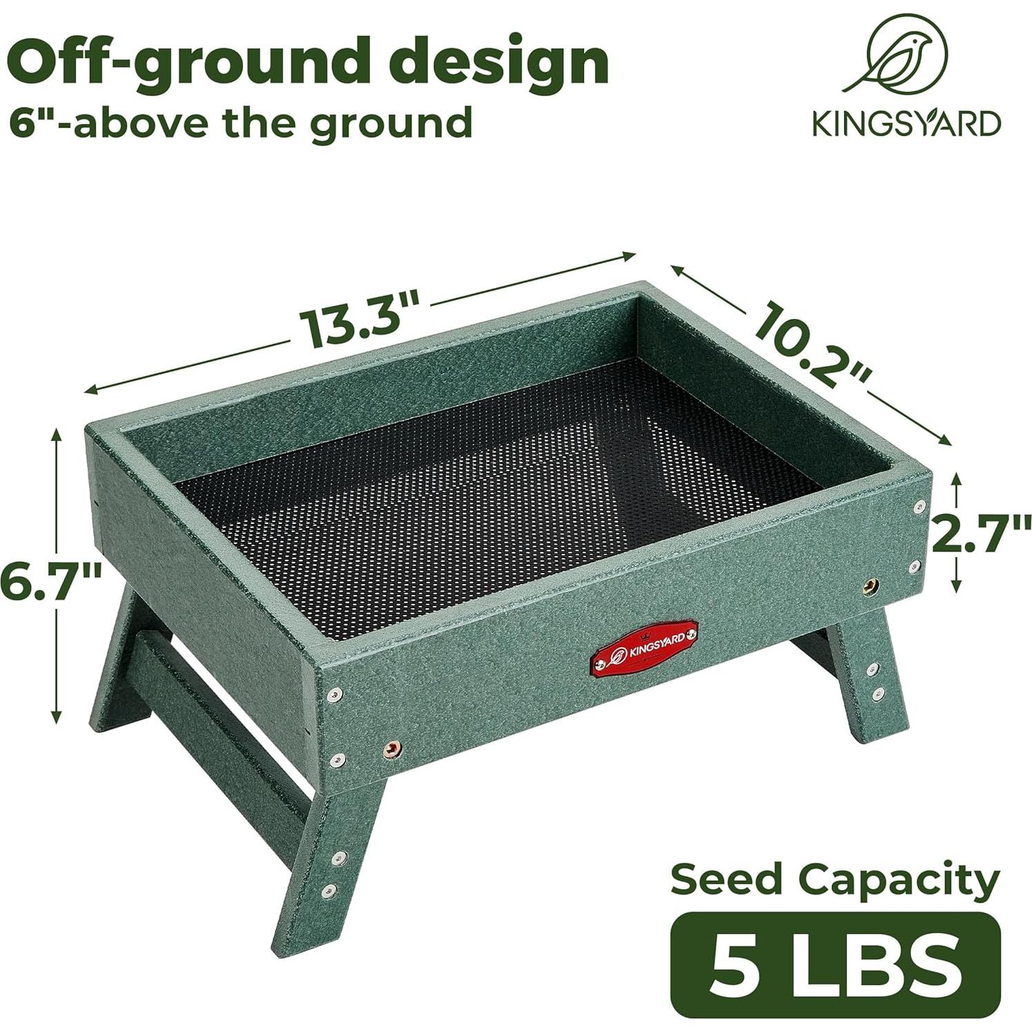 Comedero para Aves Kingsyard Verde 2.27 KG Plataforma Ecológico