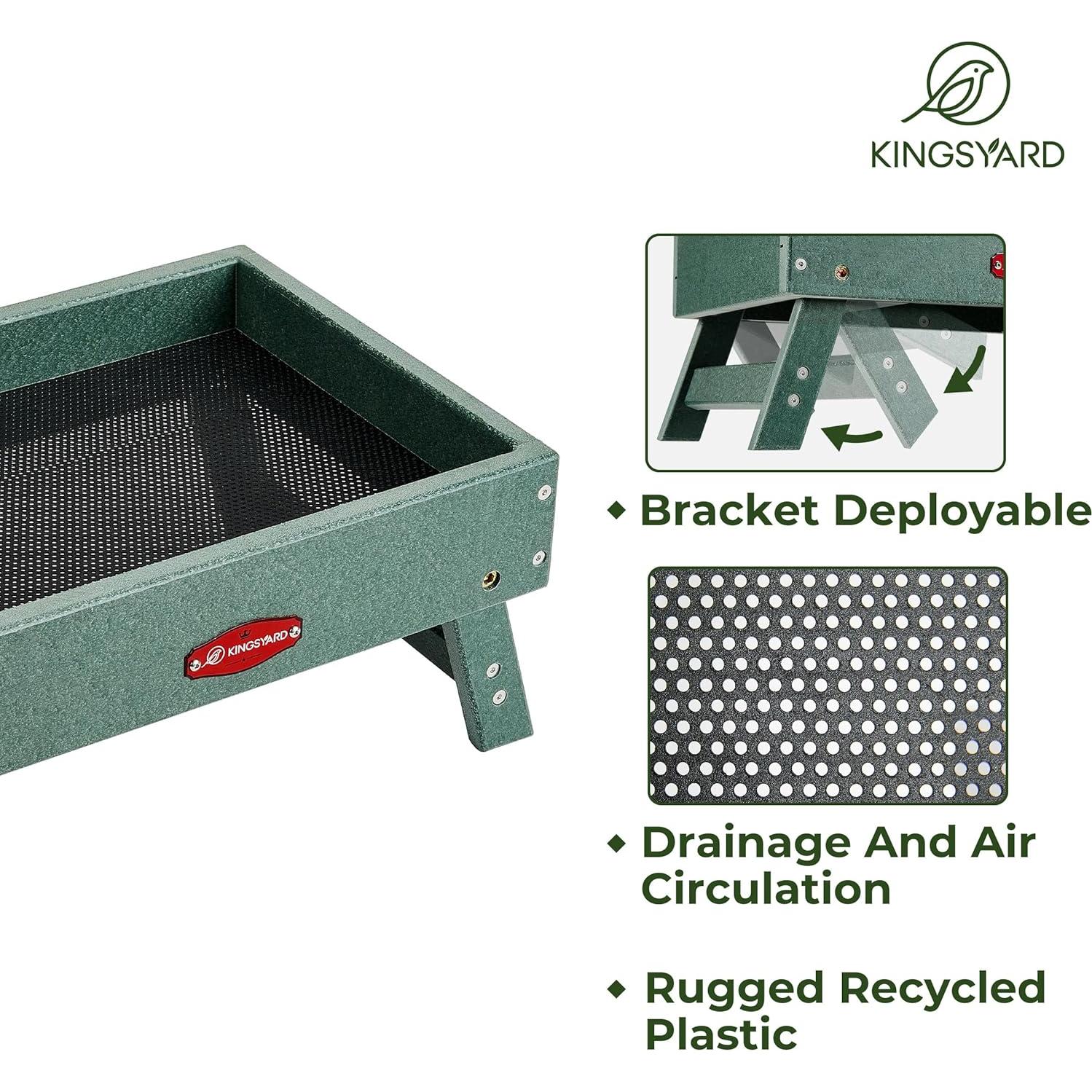 Comedero para Aves Kingsyard Verde 2.27 KG Plataforma Ecológico