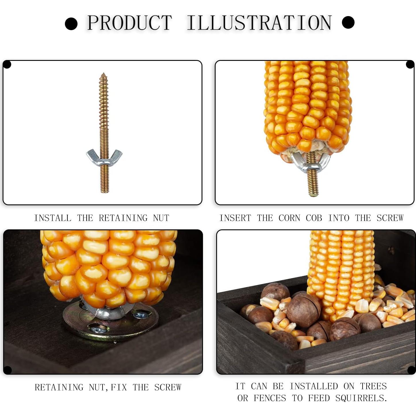 Comedero para Ardillas BalterFF de Madera Natural 24.9x18.5 cm