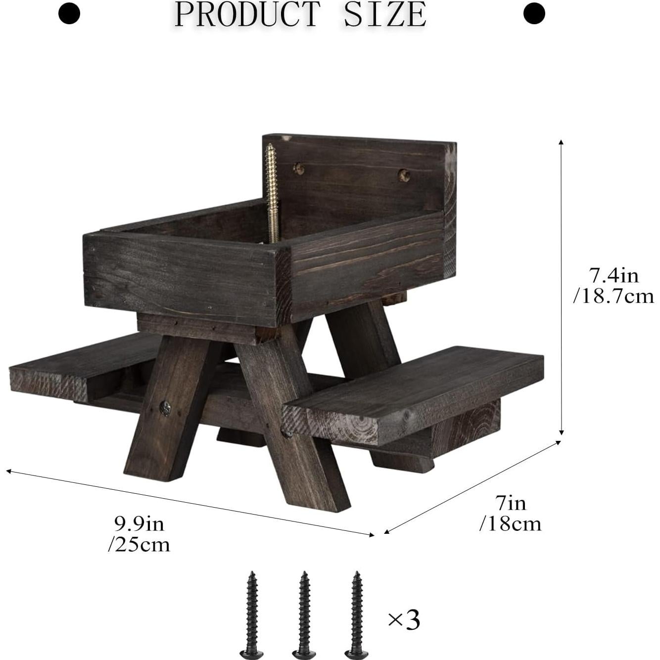 Comedero para Ardillas BalterFF de Madera Natural 24.9x18.5 cm