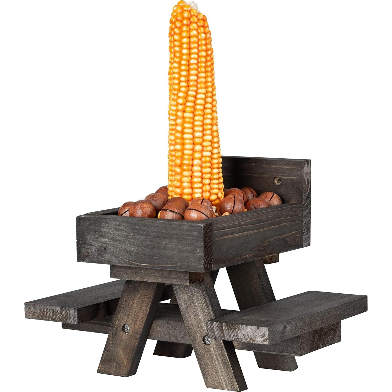 Comedero para Ardillas BalterFF de Madera Natural 24.9x18.5 cm