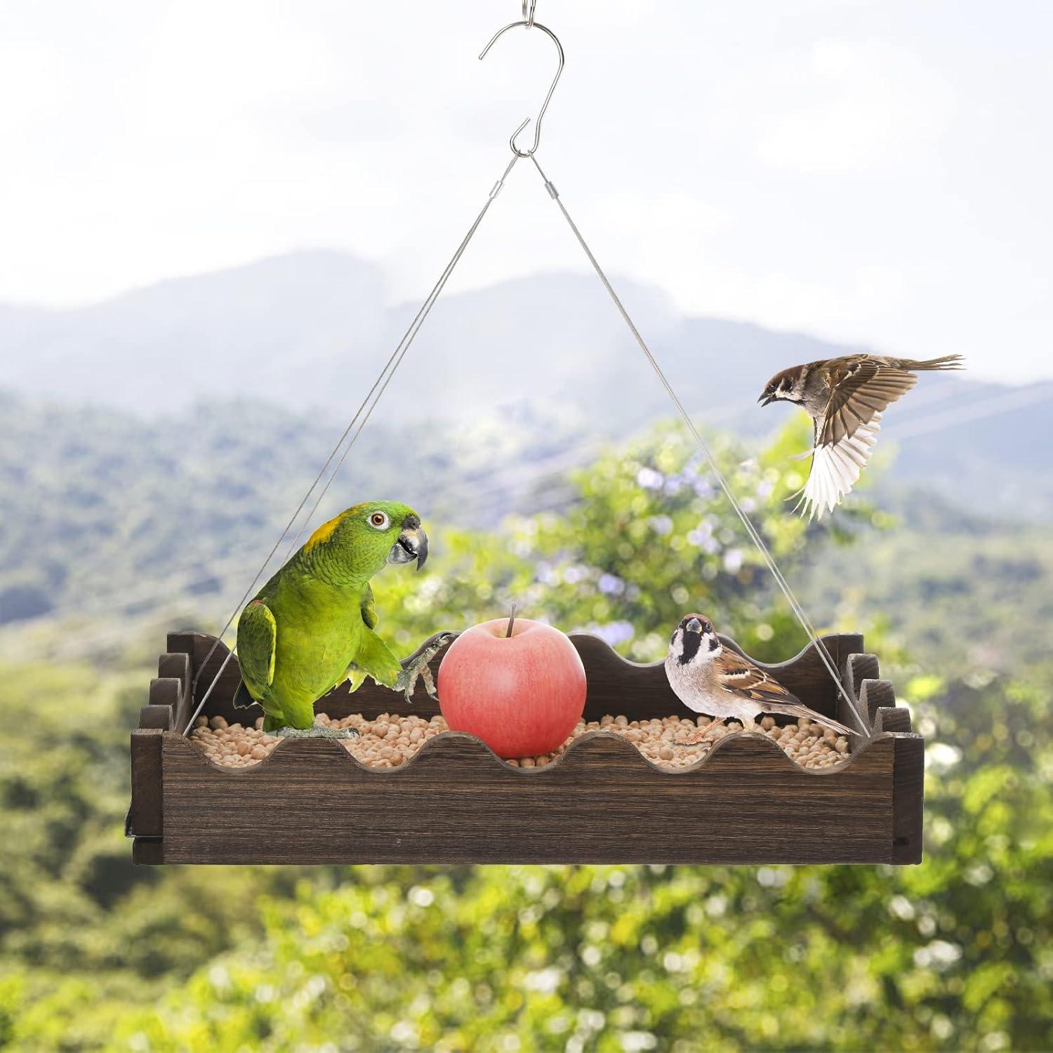 Comedero Colgante para Aves Frcctre de Madera 1.51 kg