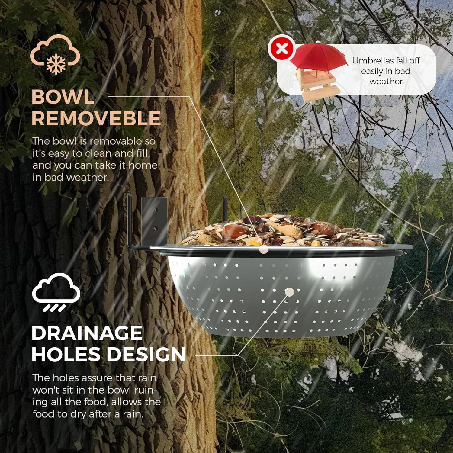 Comedero para Ardillas Karshall 1.4L Metal con Drenaje