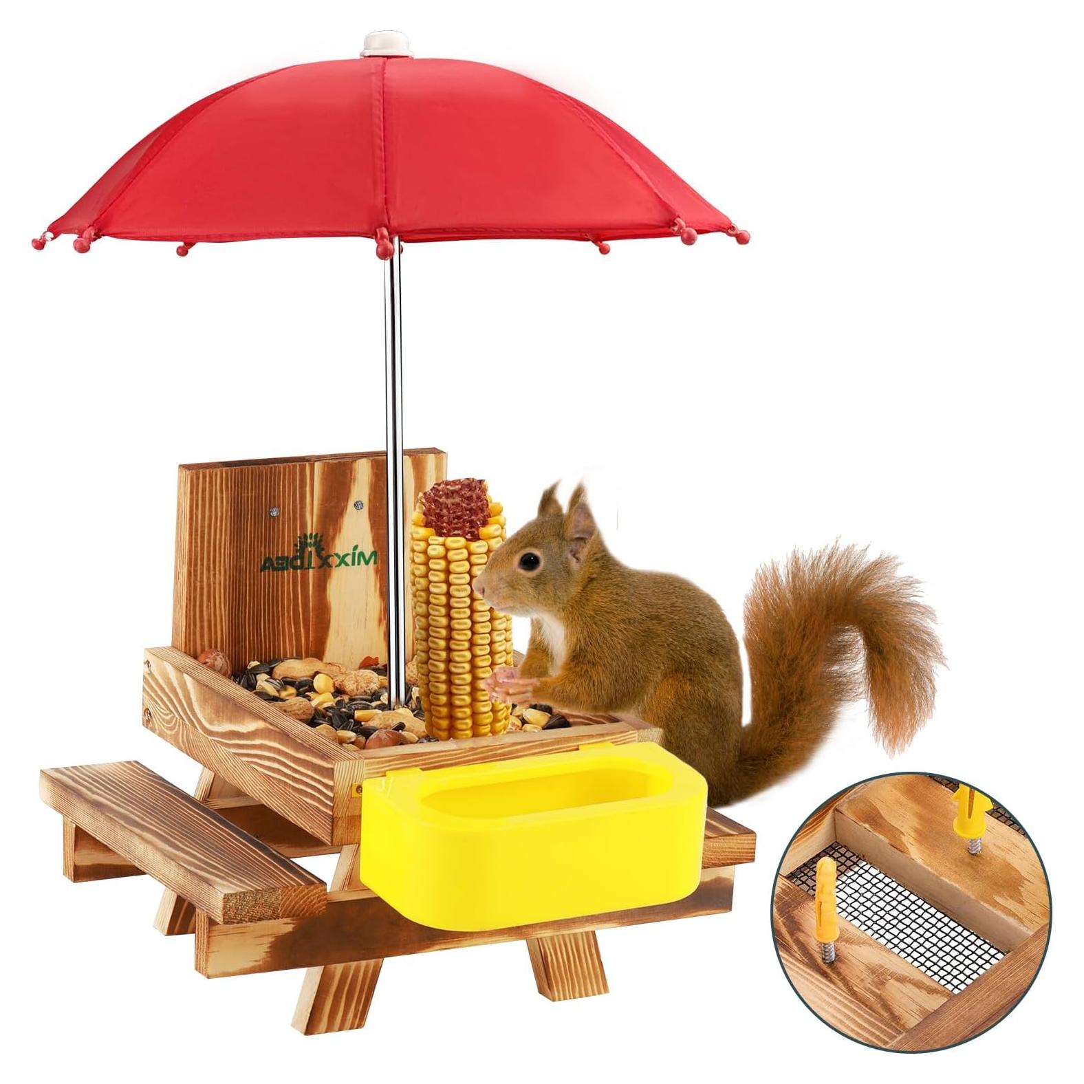 Mesa de Alimentación para Ardillas MIXXIDEA con Tazón de Agua