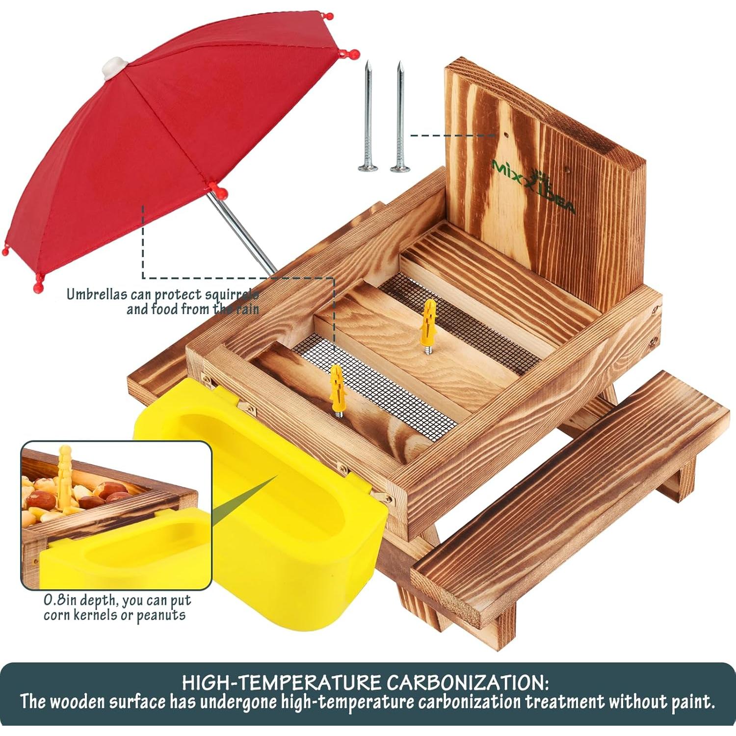 Mesa de Alimentación para Ardillas MIXXIDEA con Tazón de Agua