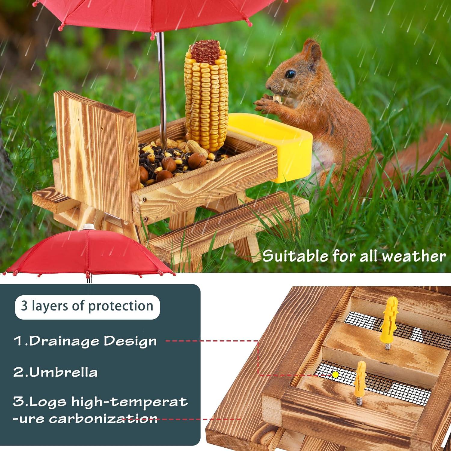 Mesa de Alimentación para Ardillas MIXXIDEA con Tazón de Agua