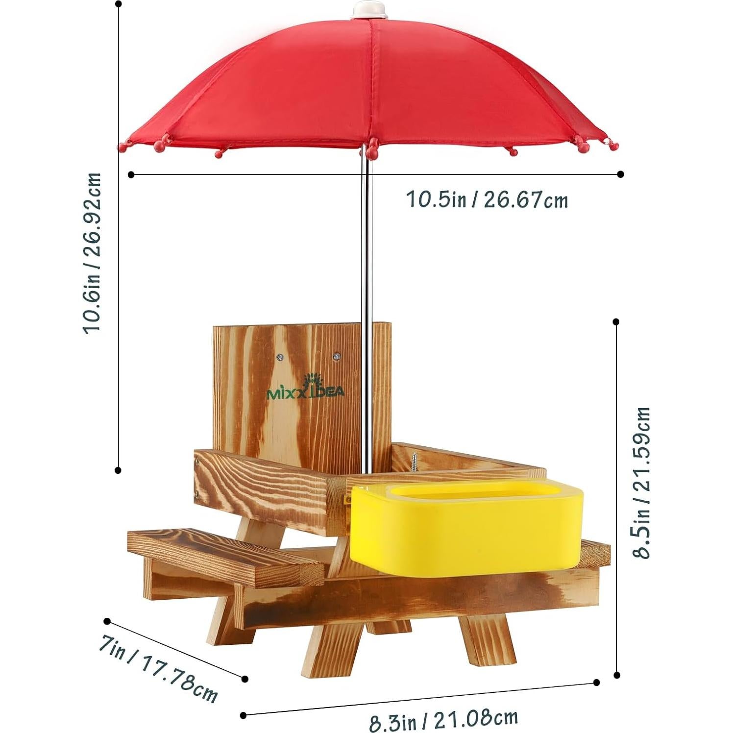 Mesa de Alimentación para Ardillas MIXXIDEA con Tazón de Agua