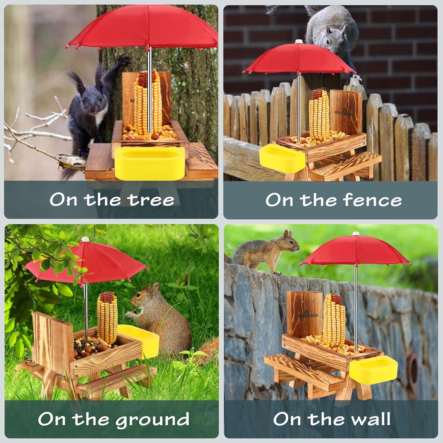 Mesa de Alimentación para Ardillas MIXXIDEA con Tazón de Agua