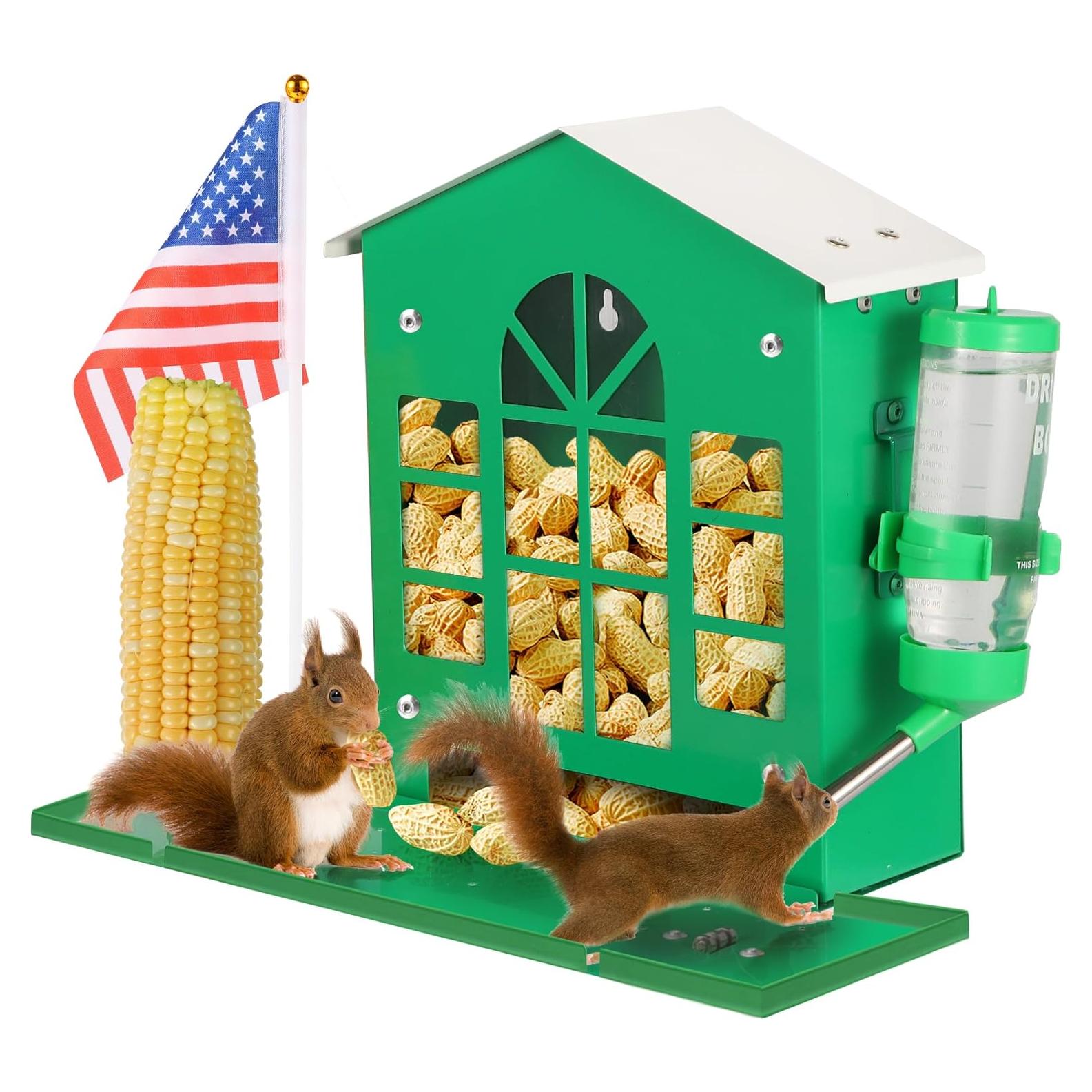 Comedero de Ardilla YOBTEOY de Metal Colgante para Exterior