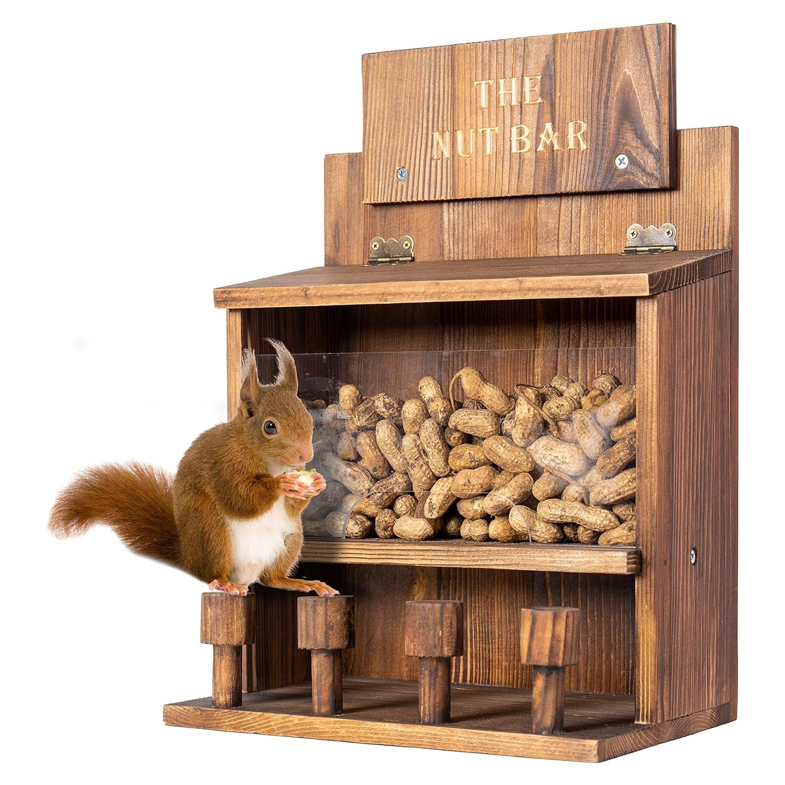 Alimentador de Ardillas COLEBA The Nut Bar - Madera 25x17.8x30.5 cm