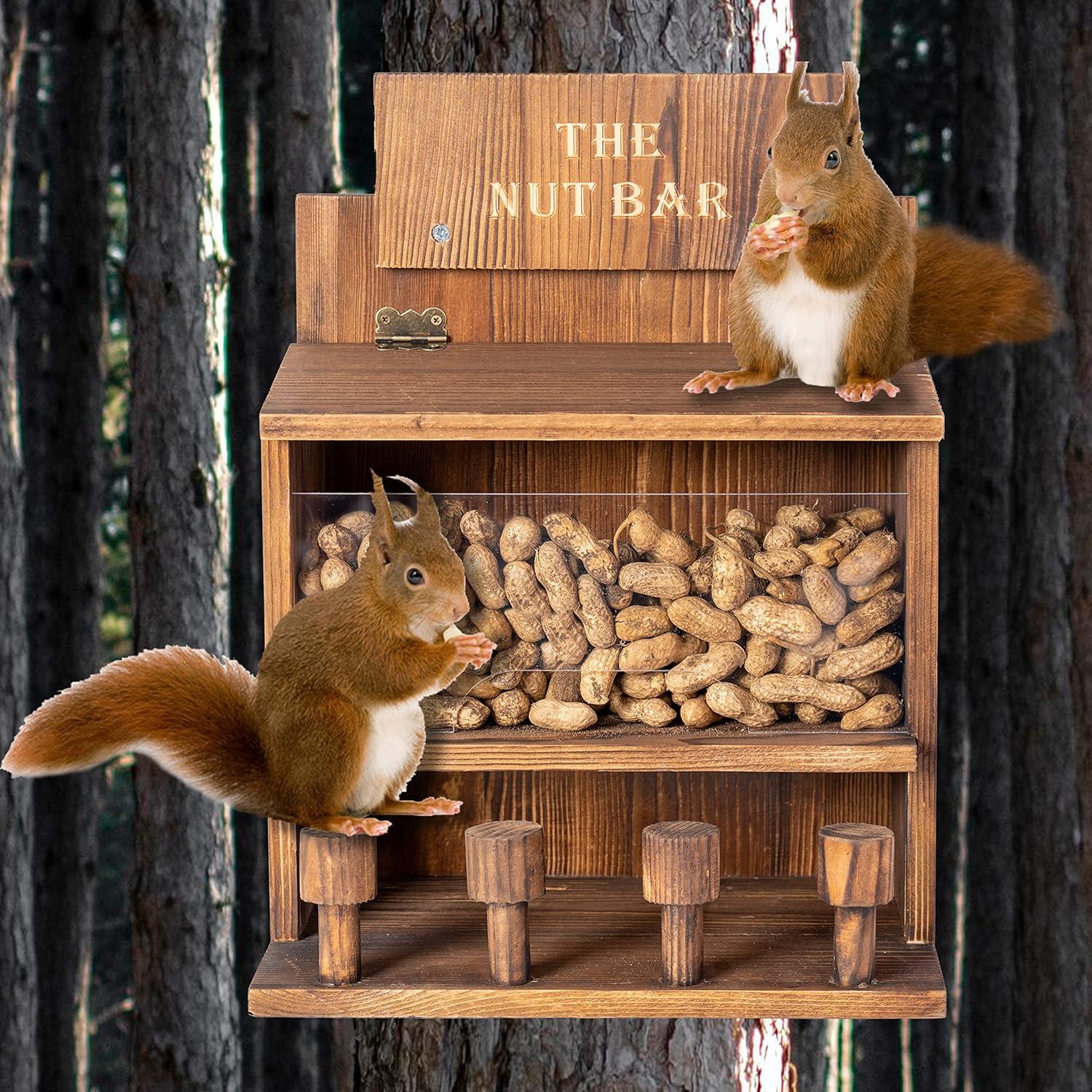 Alimentador de Ardillas COLEBA The Nut Bar - Madera 25x17.8x30.5 cm
