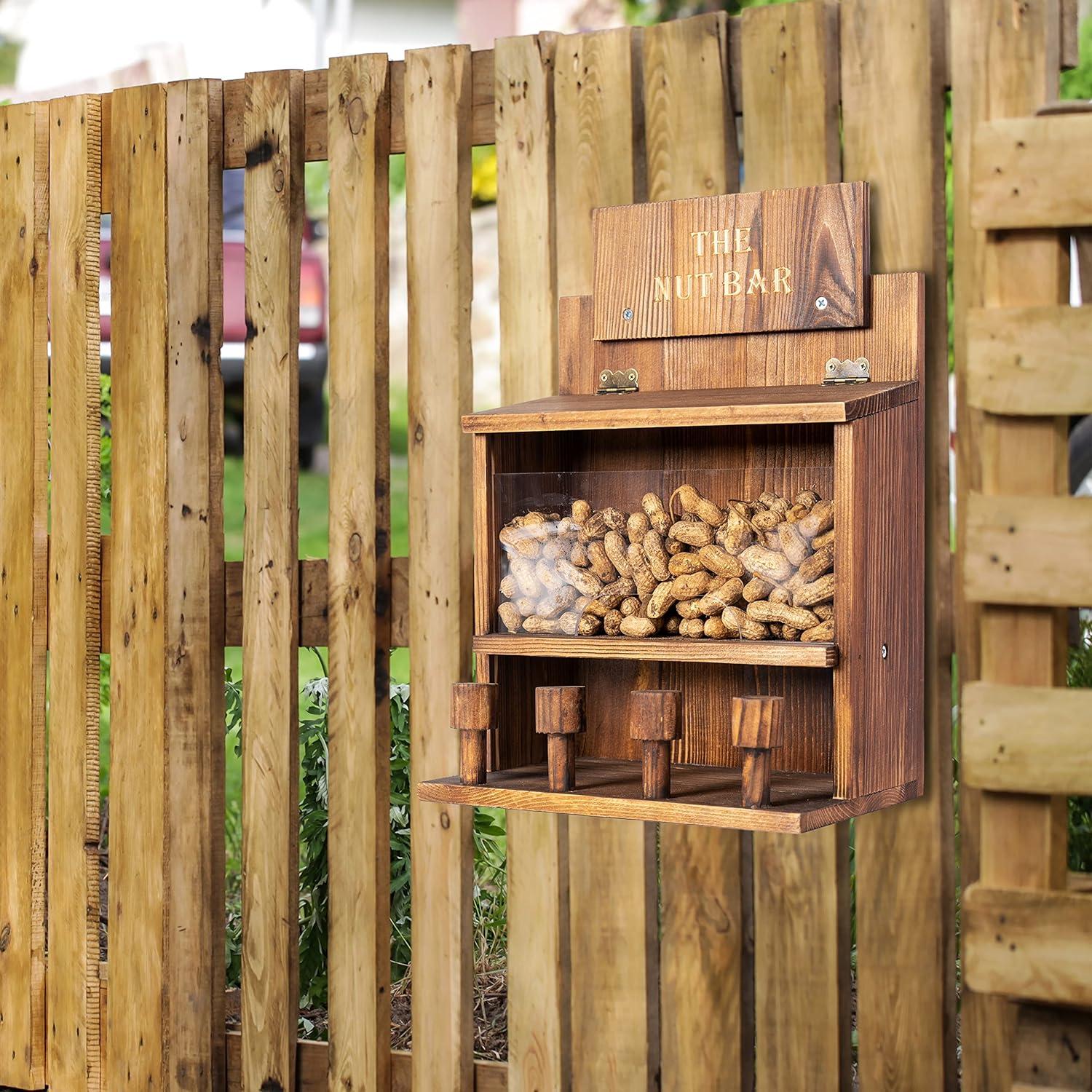 Alimentador de Ardillas COLEBA The Nut Bar - Madera 25x17.8x30.5 cm