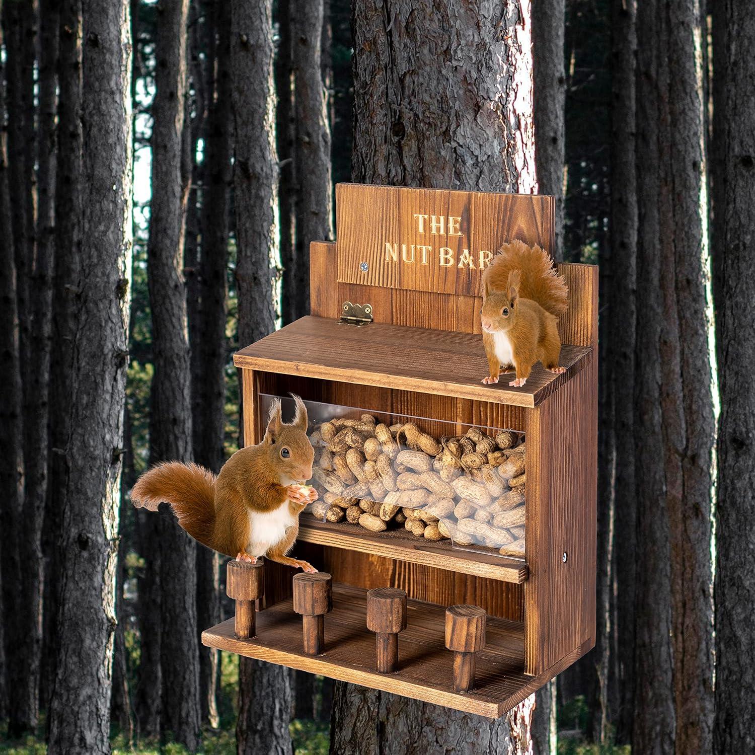 Alimentador de Ardillas COLEBA The Nut Bar - Madera 25x17.8x30.5 cm