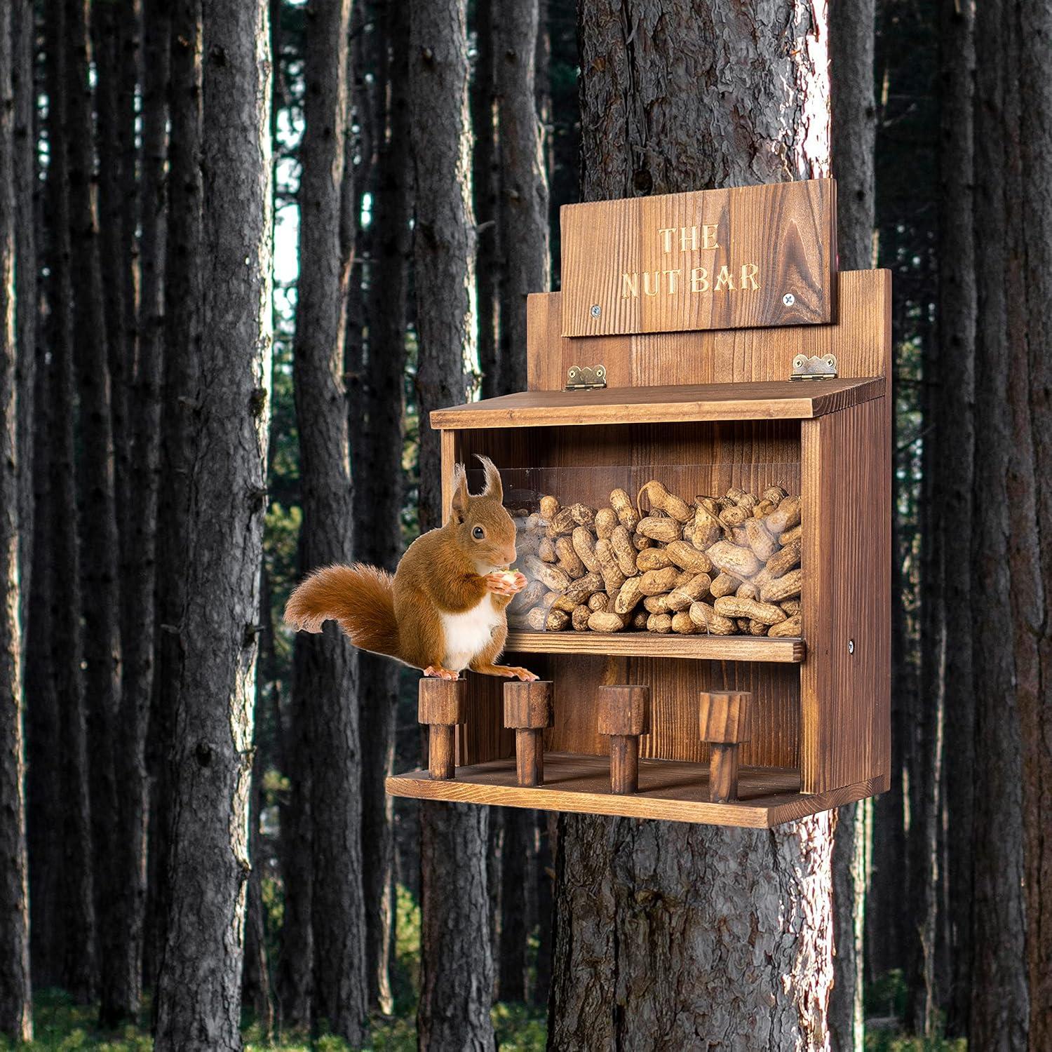 Alimentador de Ardillas COLEBA The Nut Bar - Madera 25x17.8x30.5 cm