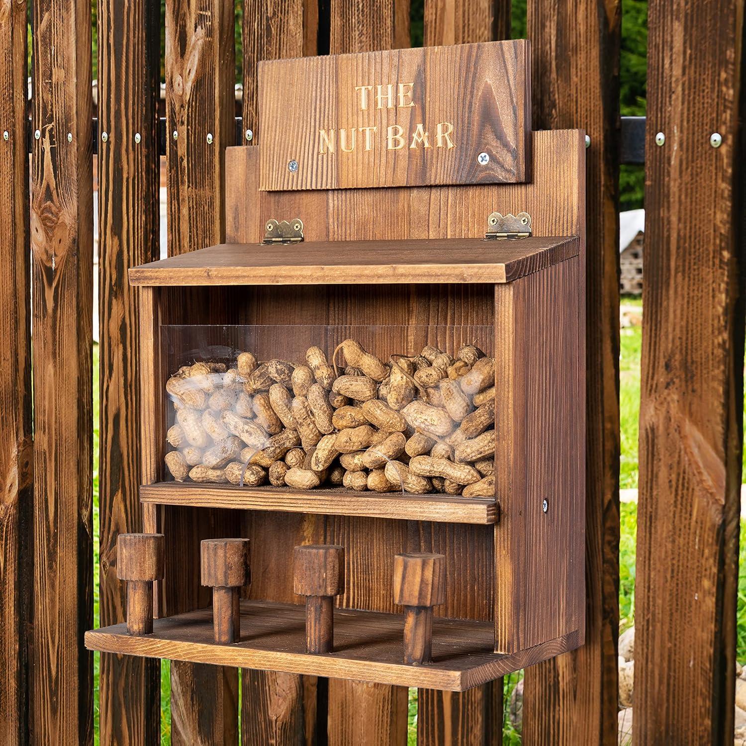 Alimentador de Ardillas COLEBA The Nut Bar - Madera 25x17.8x30.5 cm