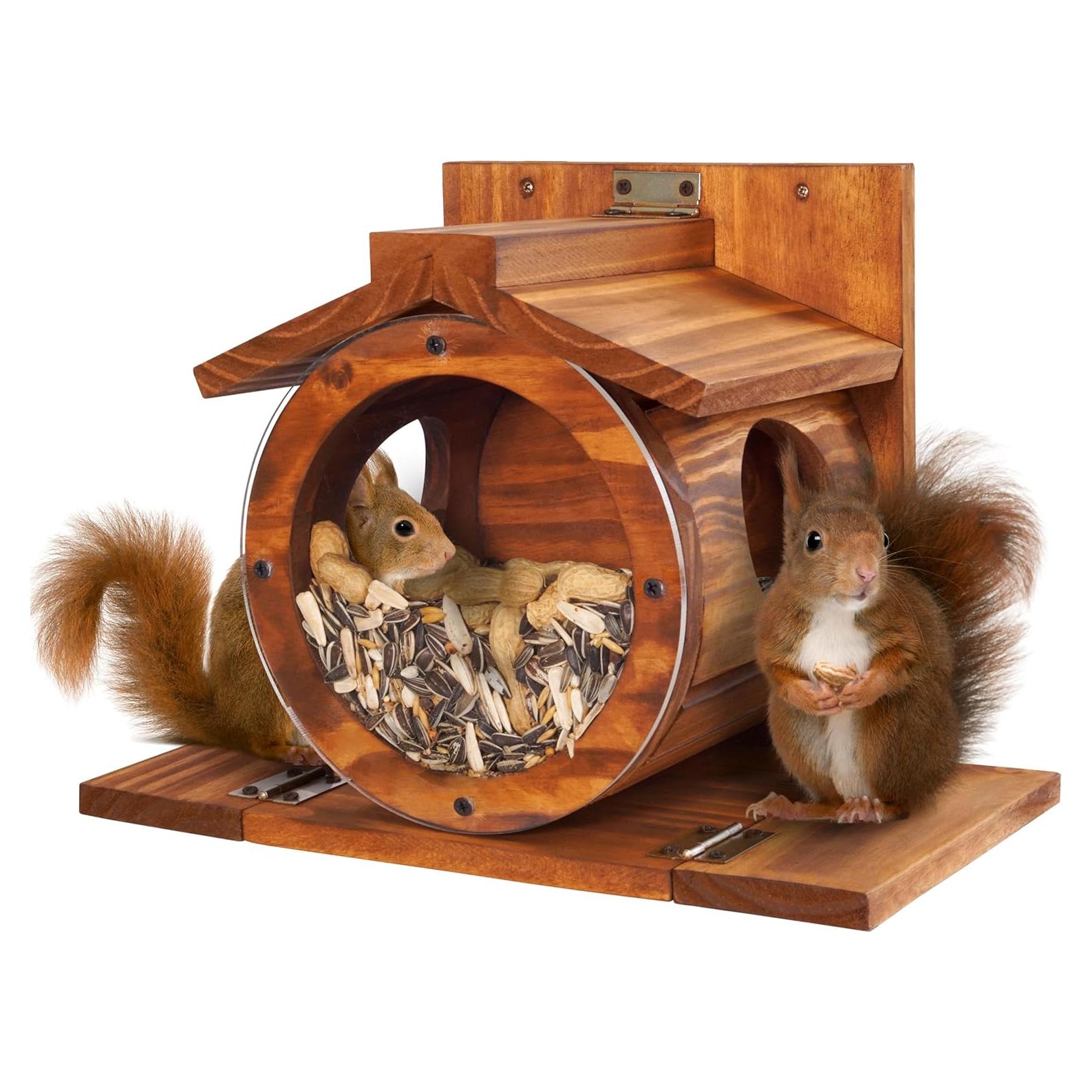 Comedero para Ardillas MIXUMON de Madera 20x17cm