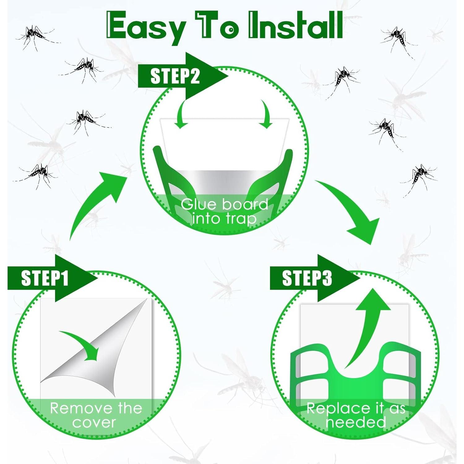 40 Tarjetas Adhesivas Kittmip para Trampas de Insectos 14.5x7.6cm