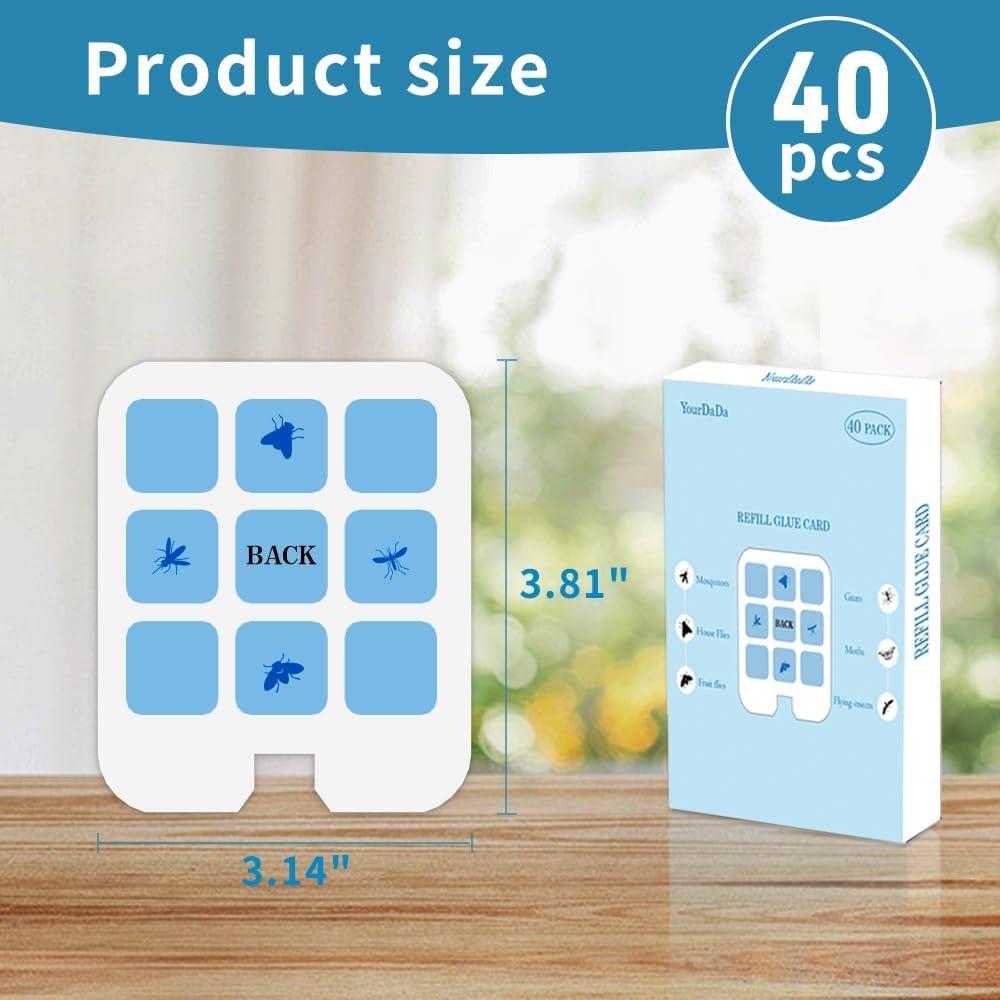 40 Tarjetas Adhesivas Reemplazo YourDaDa para Trampa Insectos