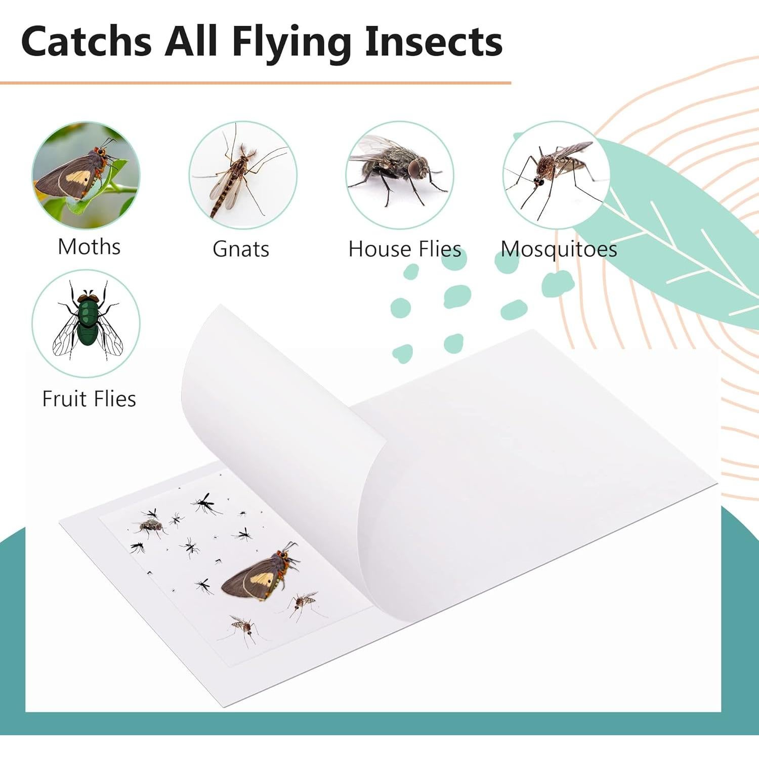 Qualirey 20 Tableros de Pegamento para Trampa de Moscas
