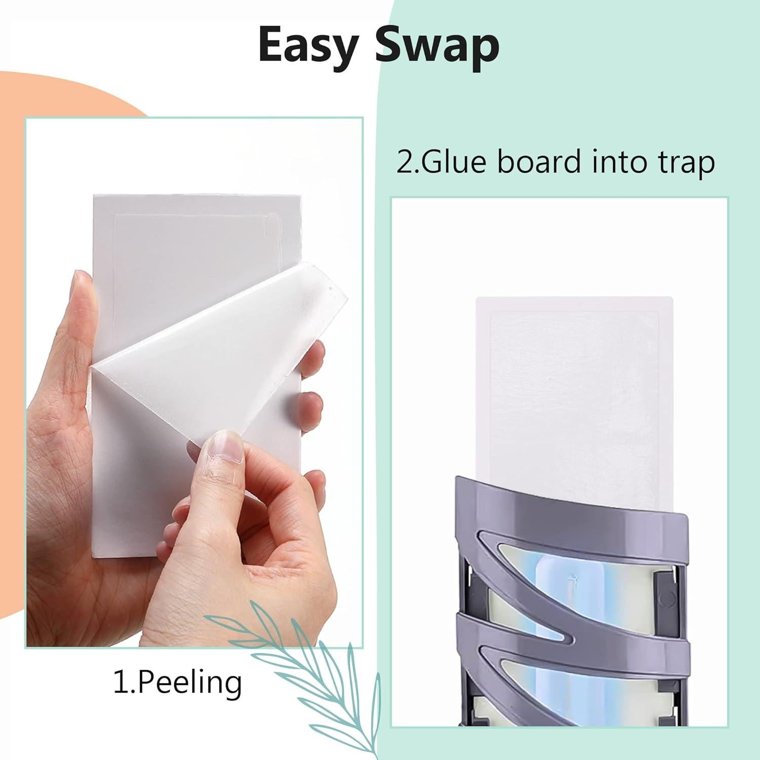 Qualirey 20 Tableros de Pegamento para Trampa de Moscas