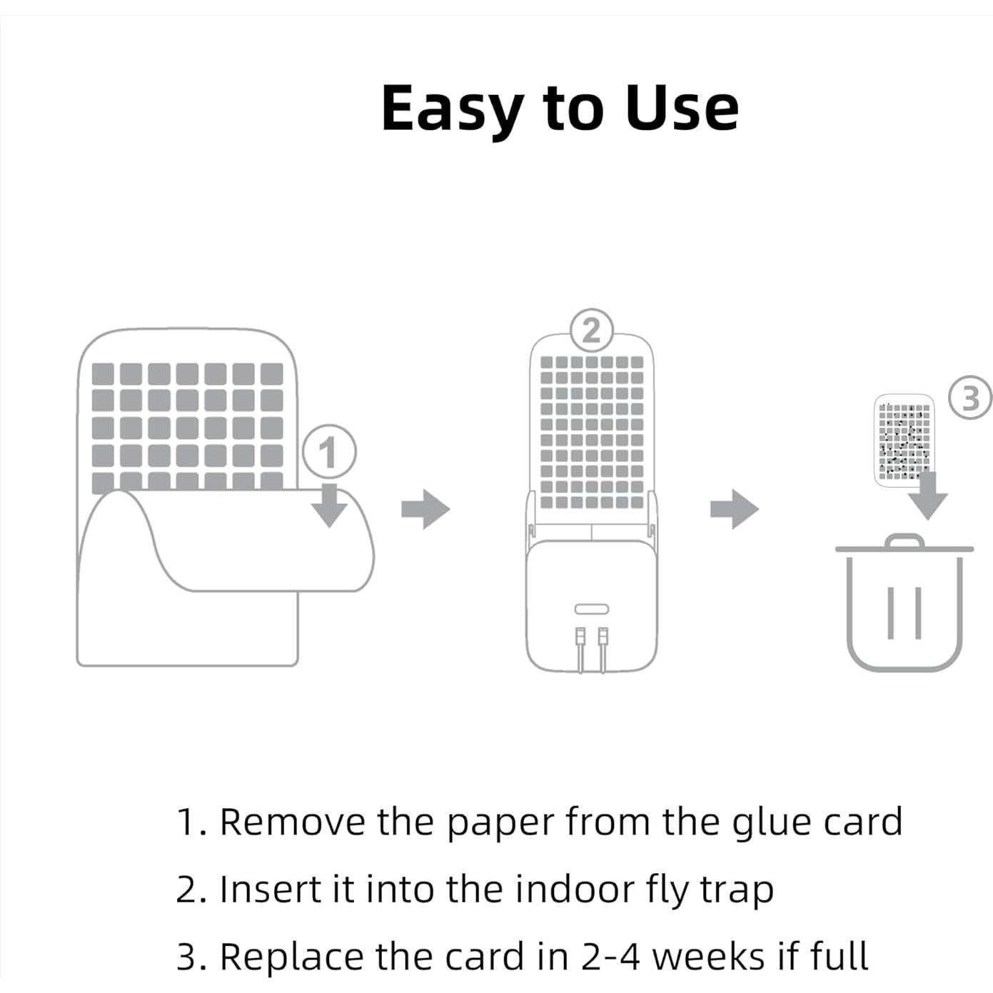 Recargas Trampa Insectos Kiwinurse UVLA1001 - 10 Tarjetas Pegajosas