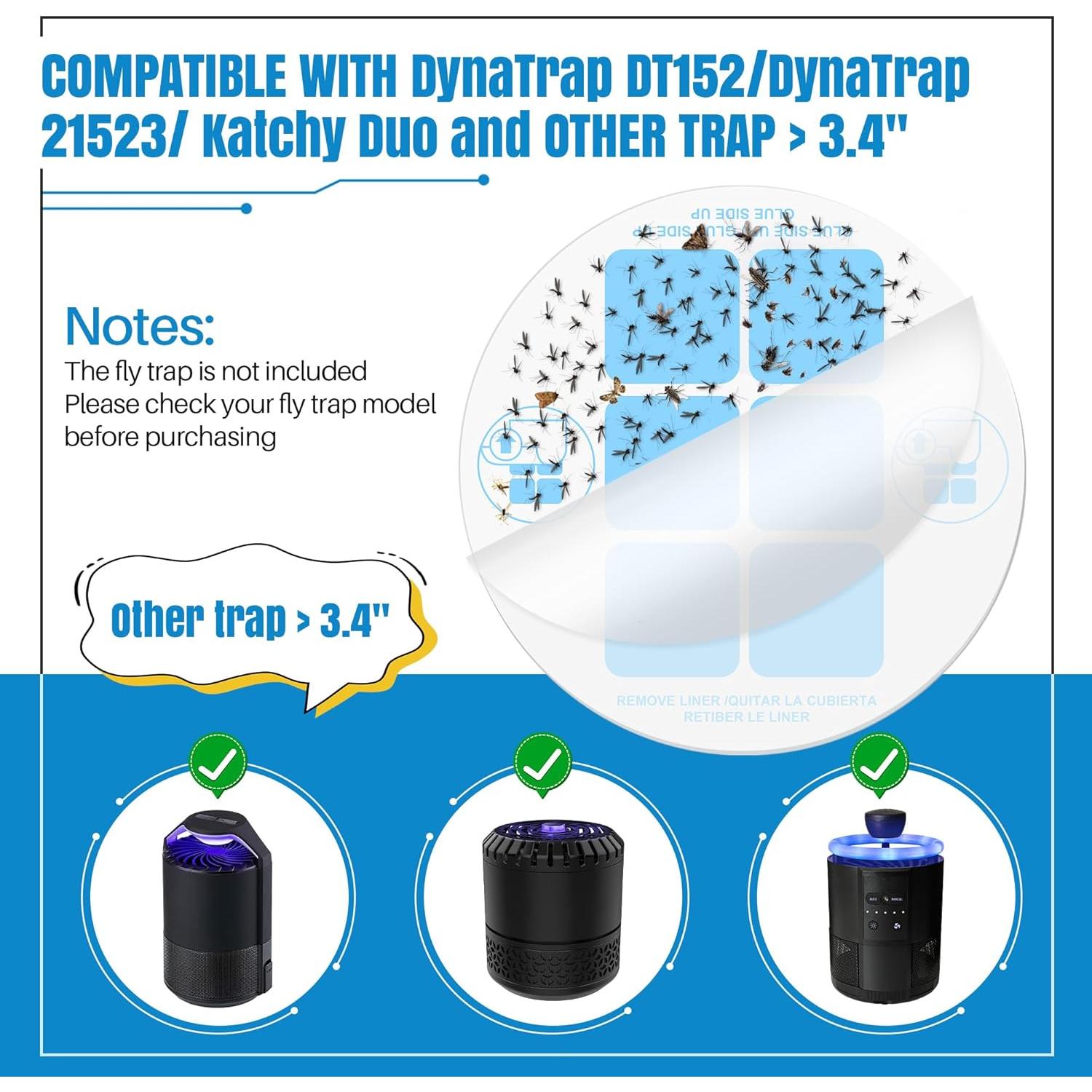 20 Tarjetas Adhesivas Reemplazo Qualirey para Trampas DynaTrap