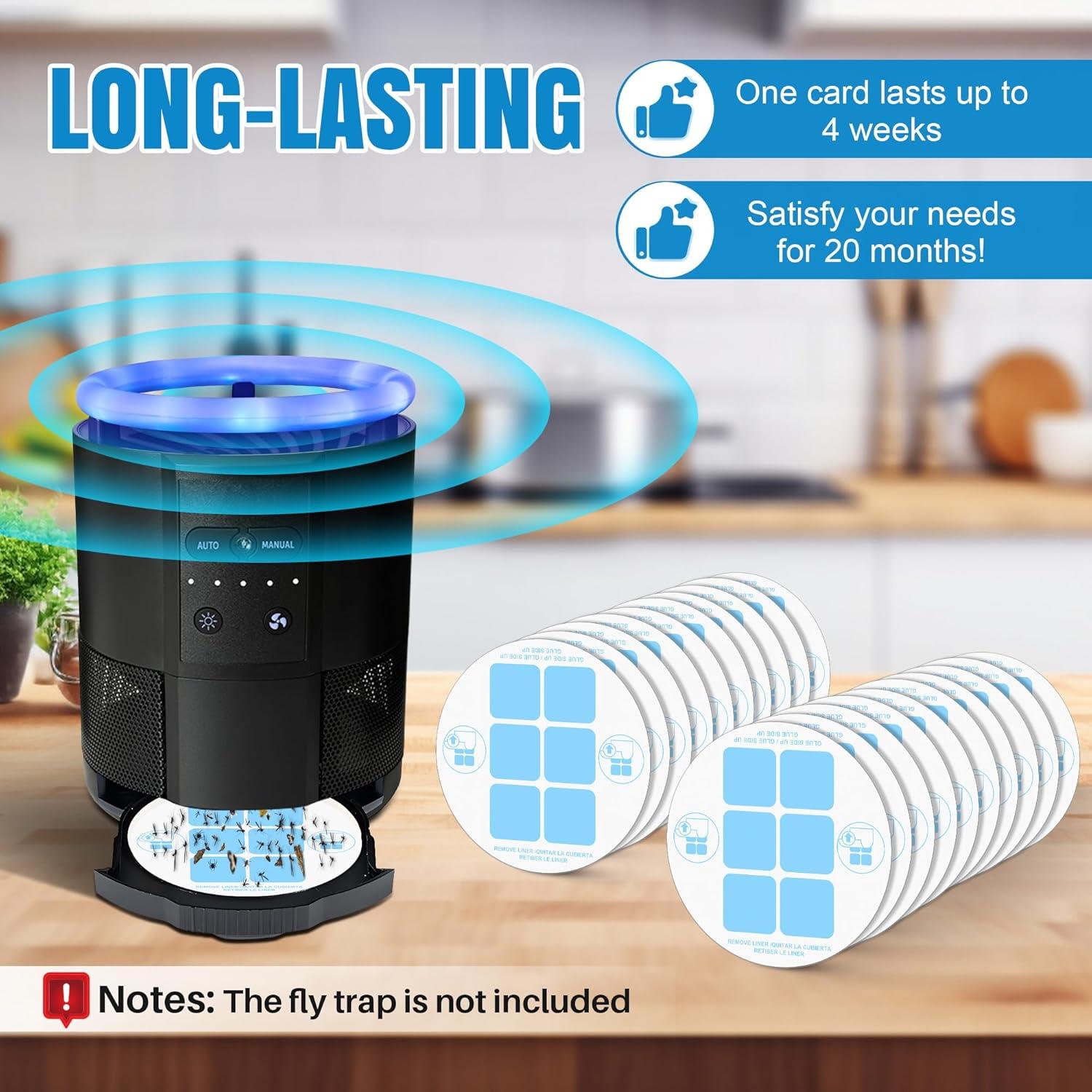 20 Tarjetas Adhesivas Reemplazo Qualirey para Trampas DynaTrap