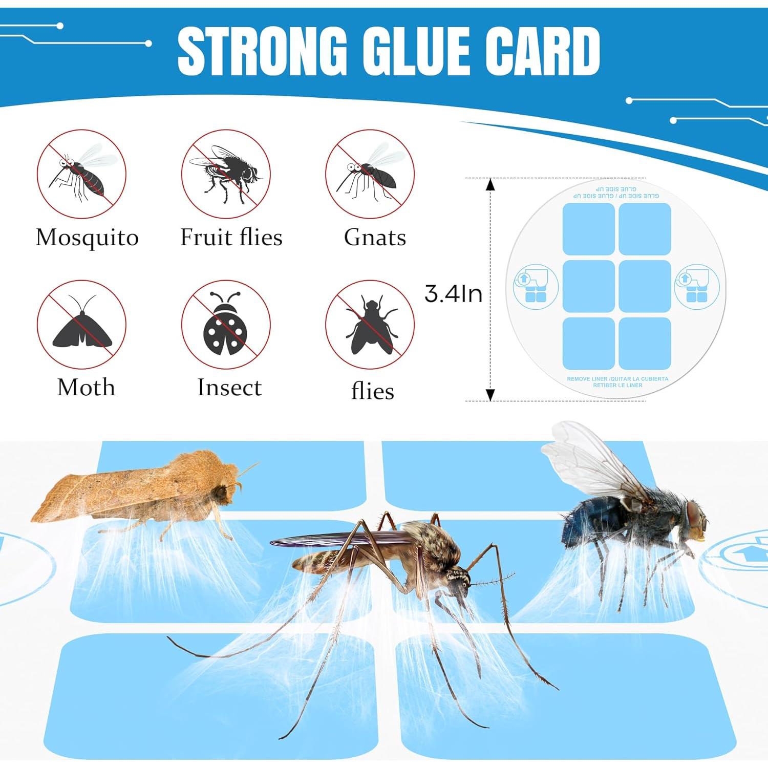 20 Tarjetas Adhesivas Reemplazo Qualirey para Trampas DynaTrap