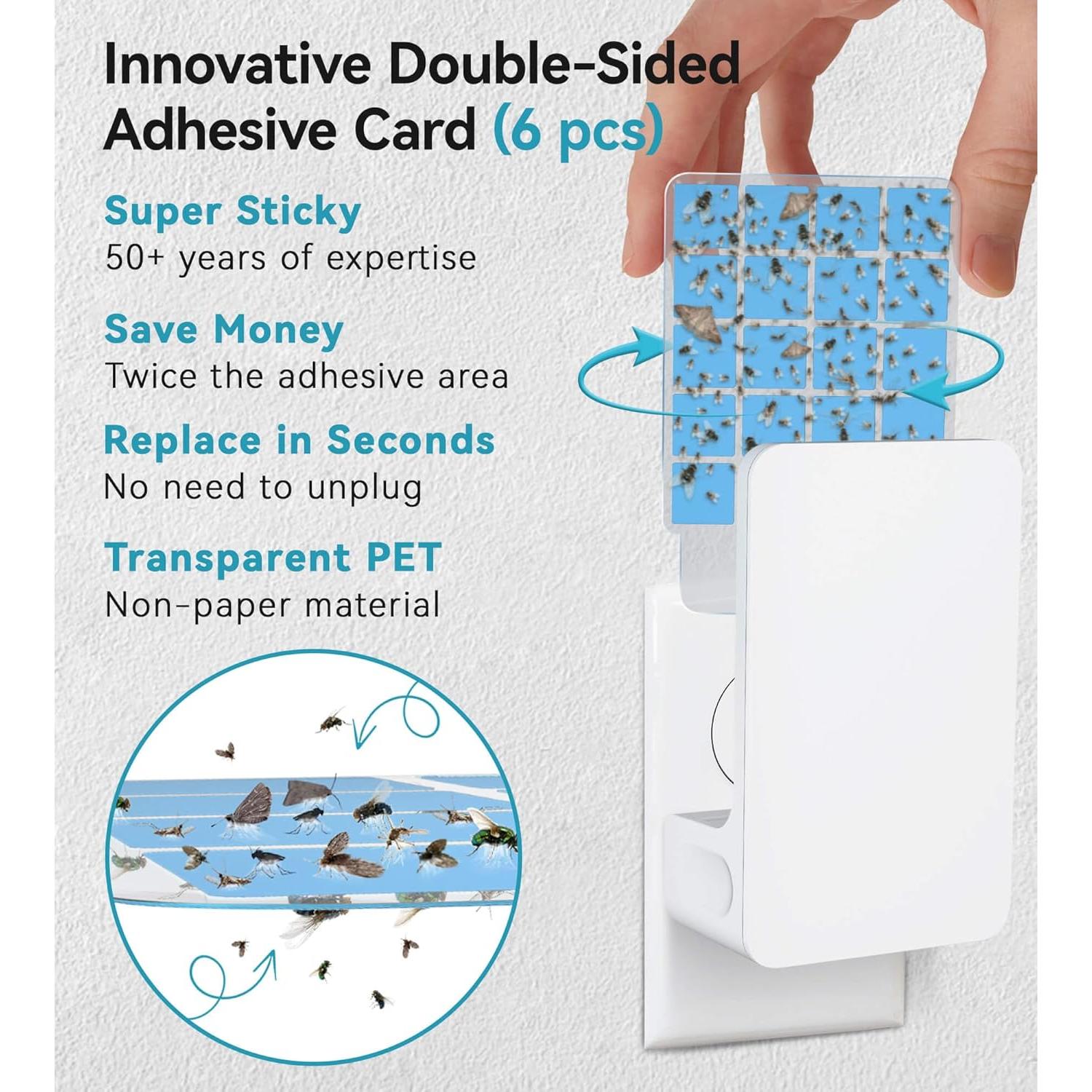 Trampa de Insectos Voladores WowCatch - 2 Dispositivos + 6 Recargas