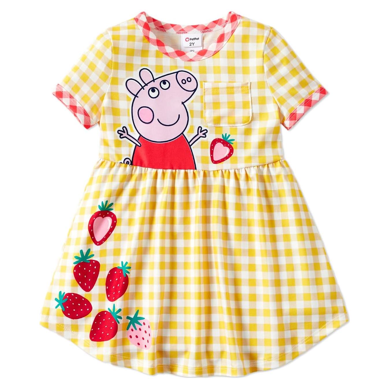 Vestido sin mangas Peppa Pig 3-4T con mariposas y flores