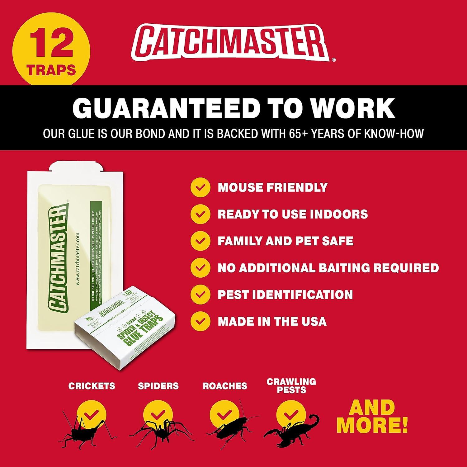 Trampas de Pegamento Catchmaster para Insectos y Plagas - 12 Unidades